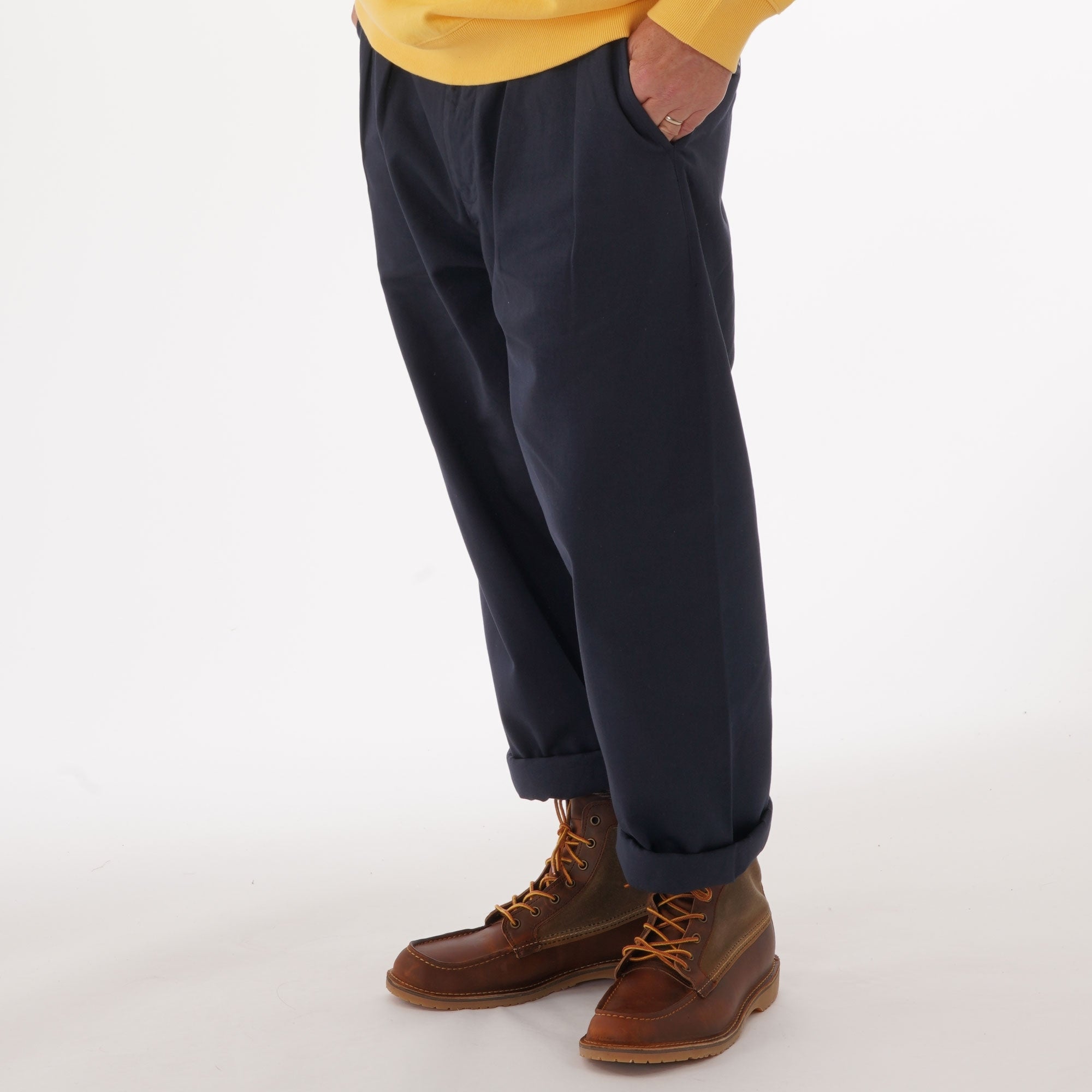 Universal Works Double Pleat Pant - Navy