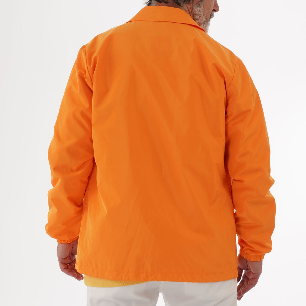 Champion Script Logo Satin Coach Jacket - Orange