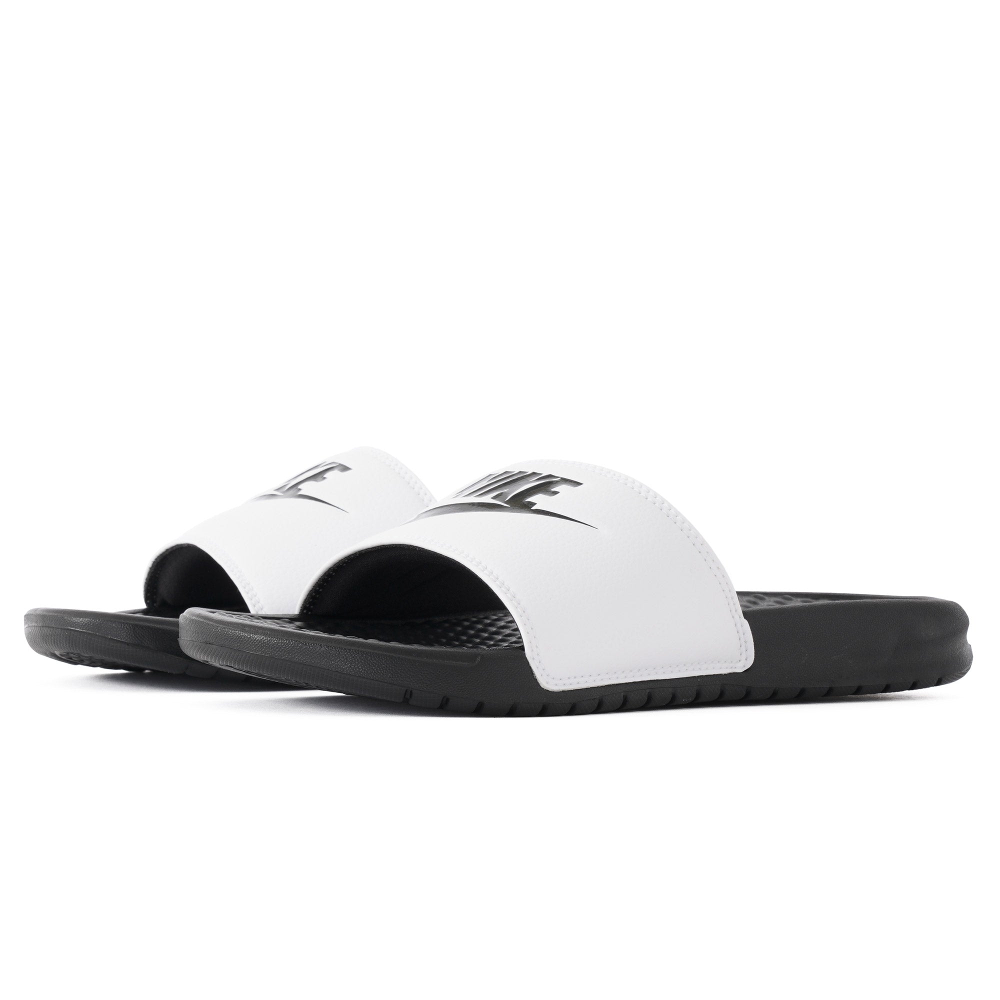 Nike Benassi JDI Sliders - White & Black