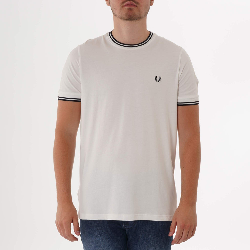Fred Perry Twin Tipped T-Shirt - Snow White