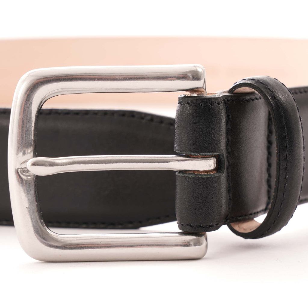 None Of The Above Leather Belt - Black - Made in England
