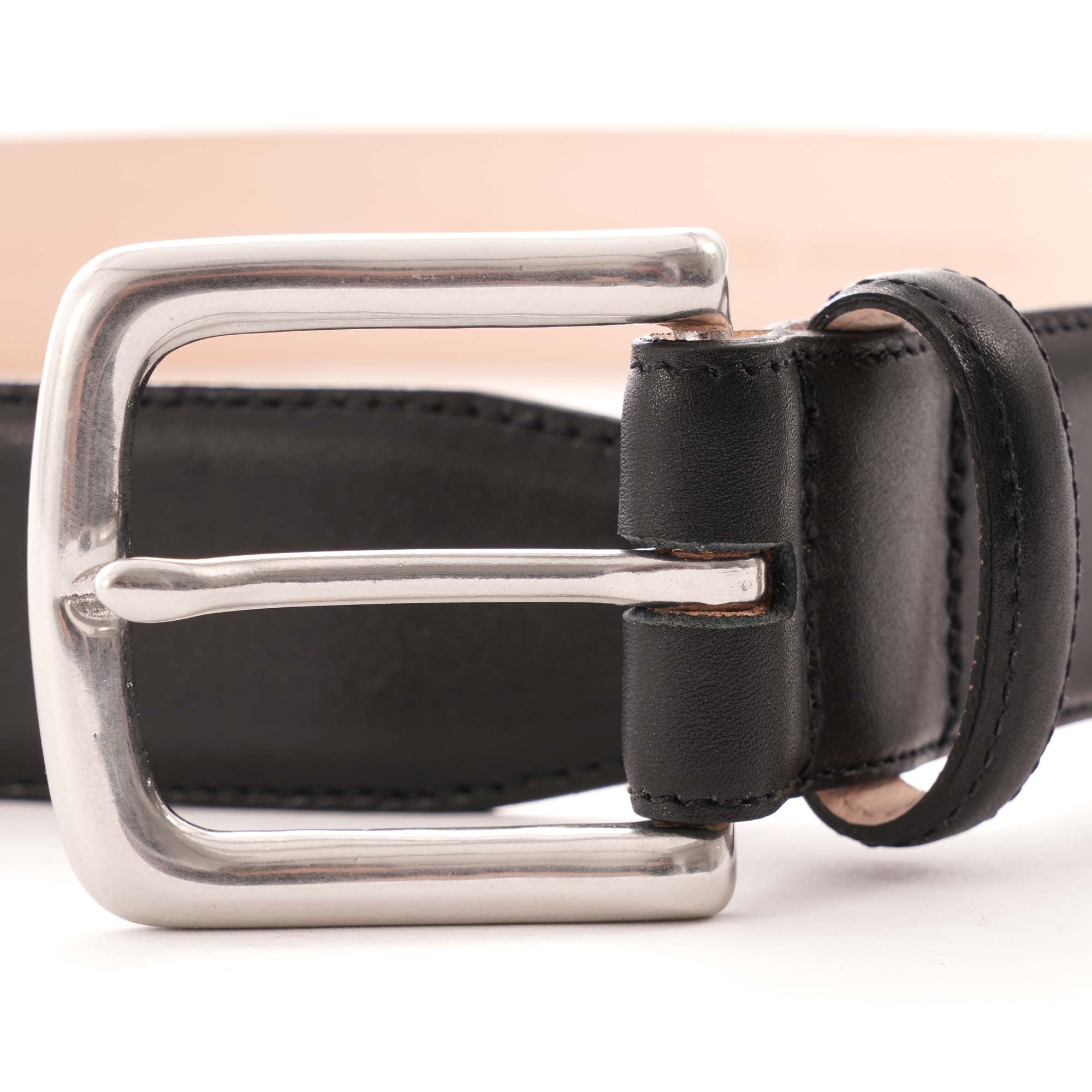 None Of The Above Leather Belt - Black - Made in England