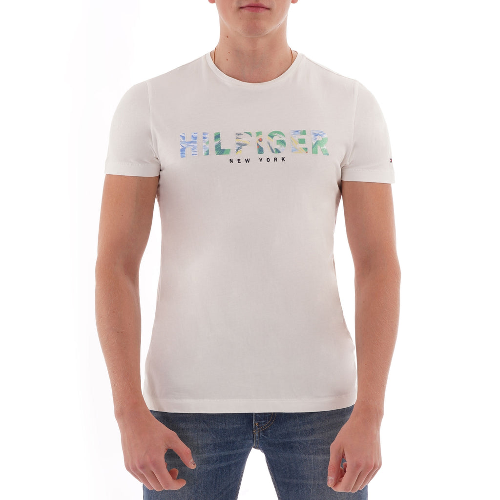 Tommy Hilfiger Hilfiger Applique Logo T-Shirt - Snow White