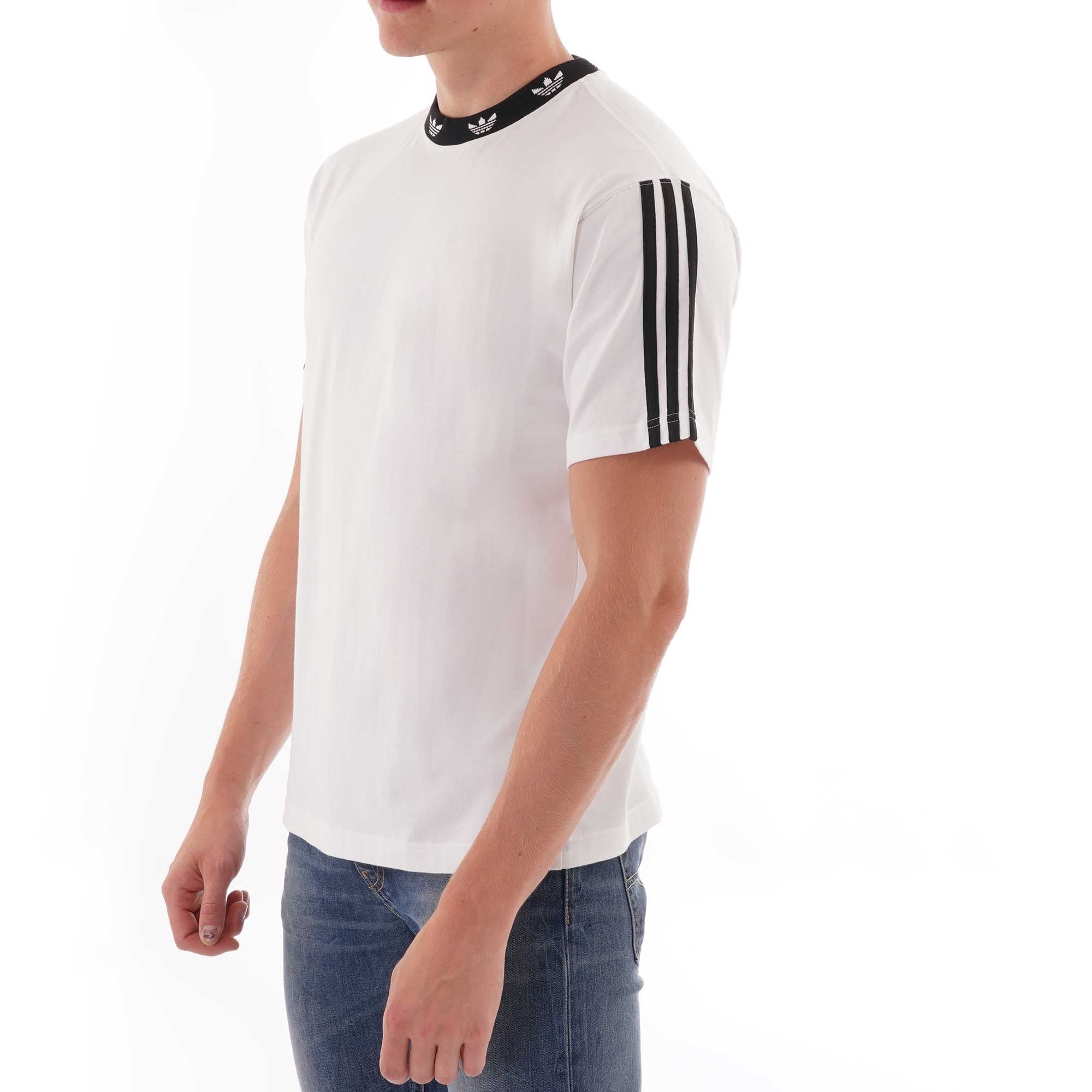 Adidas Originals Trefoil Ribbed T-Shirt - White