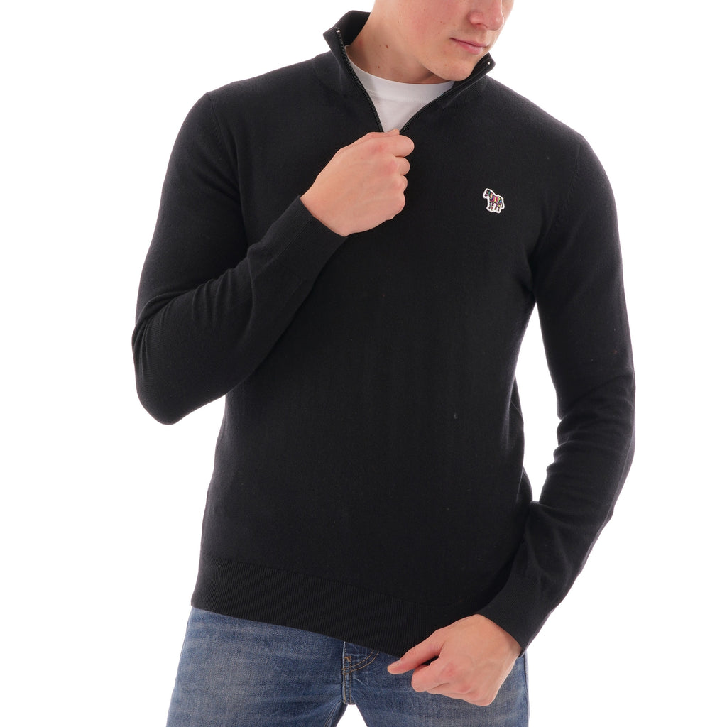 Paul Smith Pullover Zip Neck Knitwear - Black