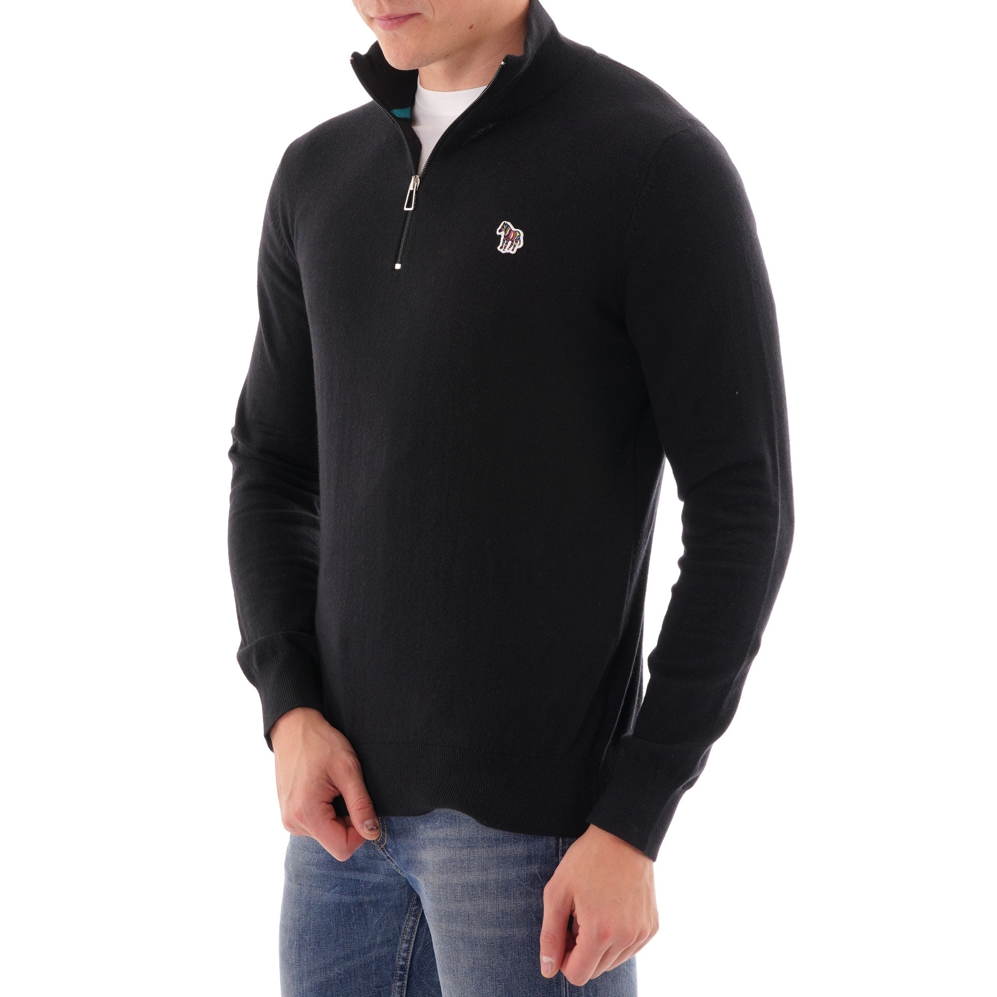 Paul Smith Pullover Zip Neck Knitwear - Black