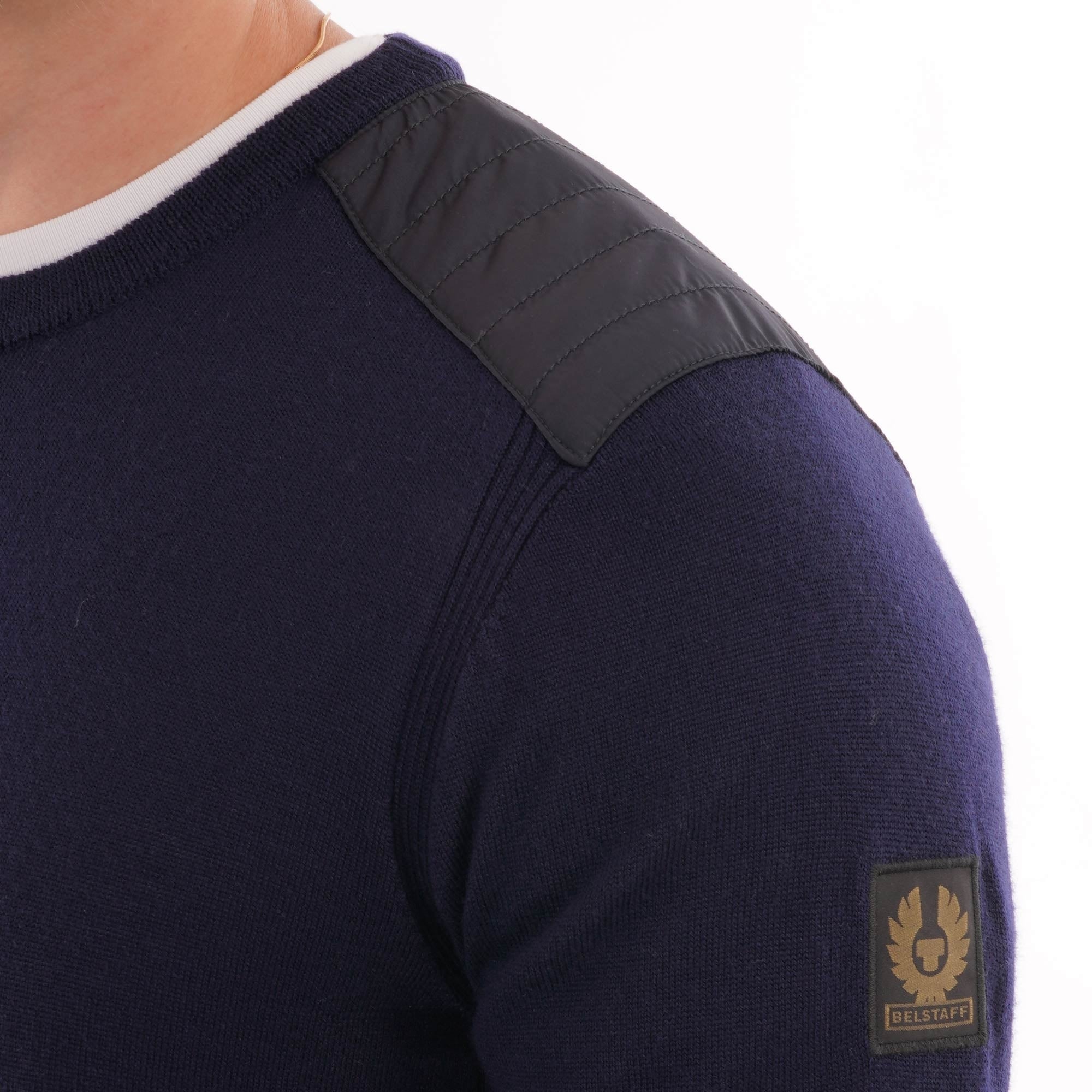 Belstaff Kerrigan Crew Neck Jumper - Washed Navy