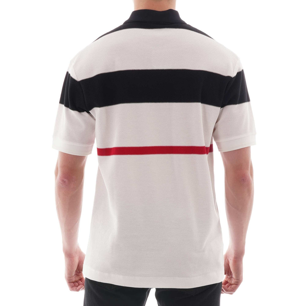 Fred Perry Bold Stripe Polo Shirt - Snow White