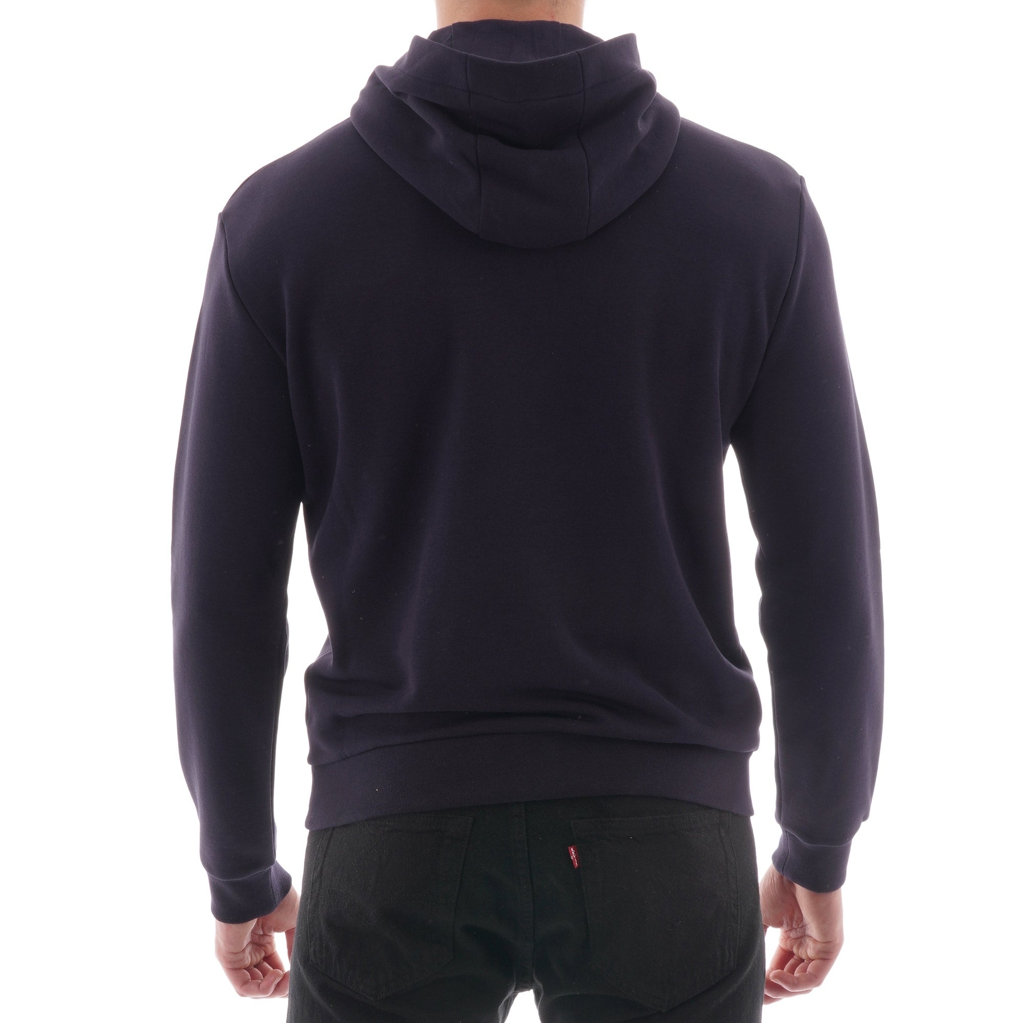 Emporio Armani Eagle Embroidered Hoodie - Navy
