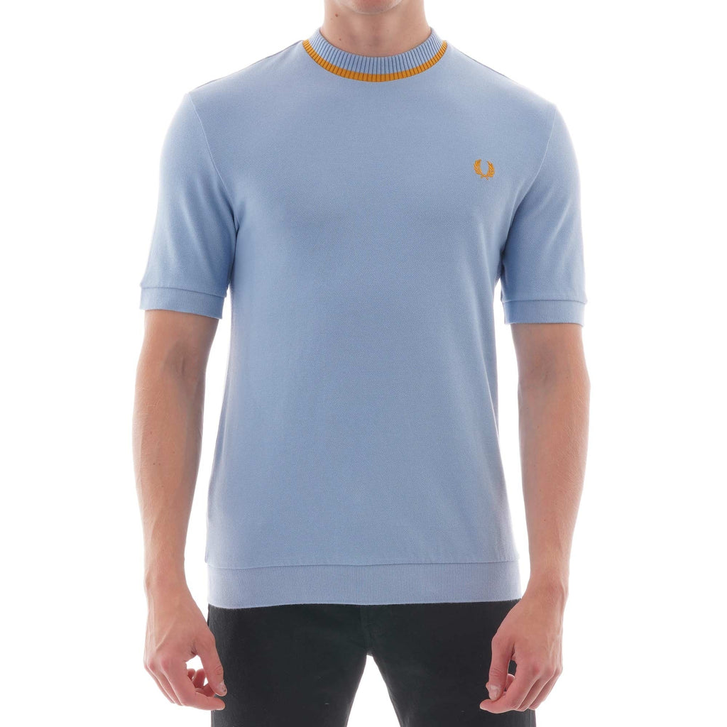 Fred Perry Reissues Crew Neck Pique T-Shirt - (Blue) Sky
