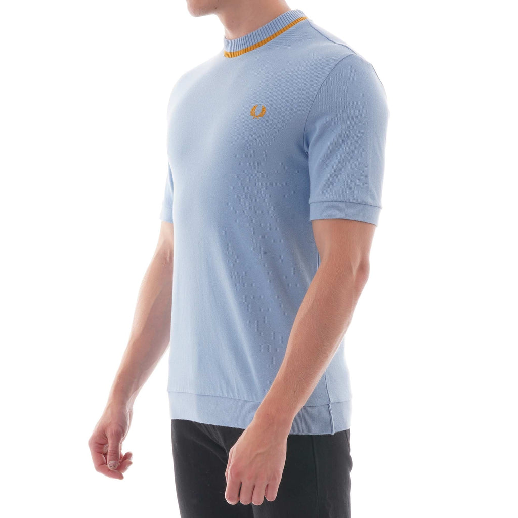 Fred Perry Reissues Crew Neck Pique T-Shirt - (Blue) Sky