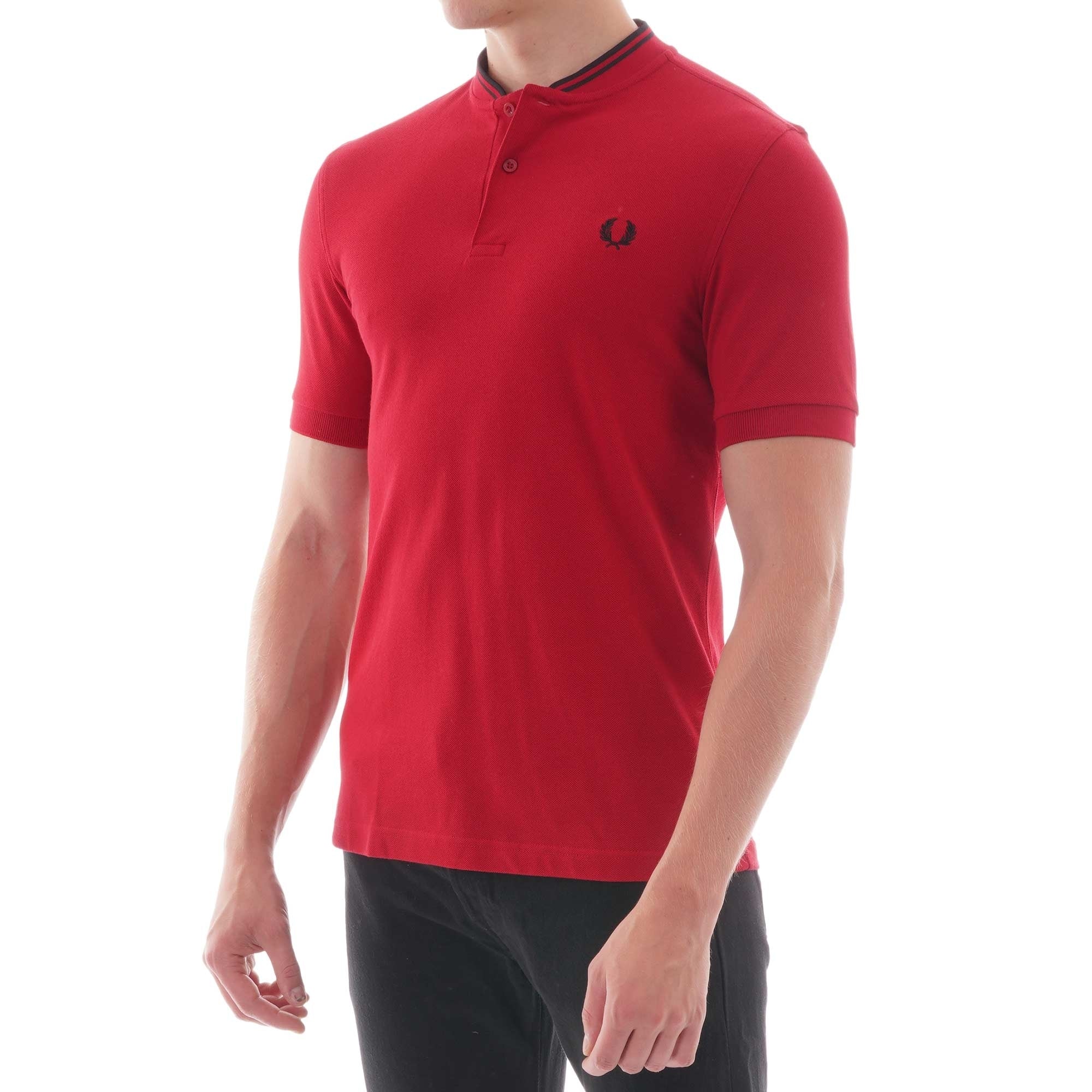 Fred Perry Bomber Collar Polo Shirt - Siren