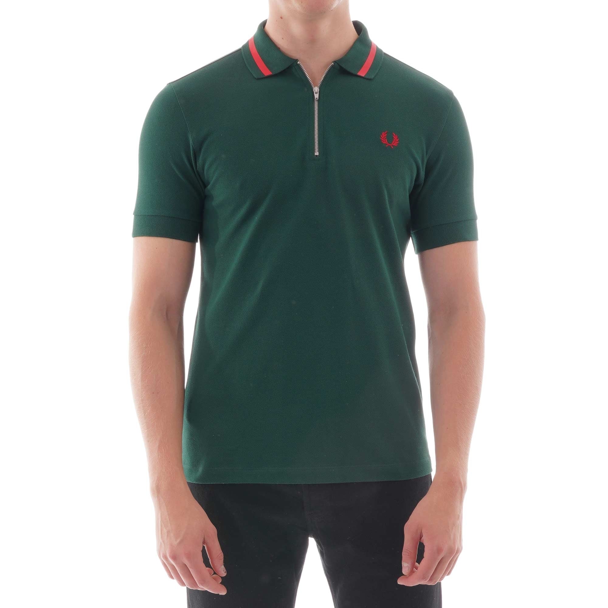 Fred Perry Vinyl Tipped Polo Shirt - Ivy