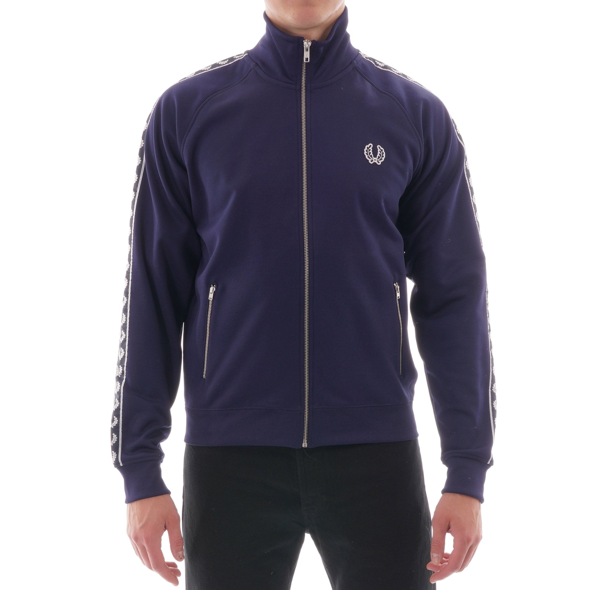 Fred Perry Reissues Sports Authentic Taped Track Jacket - Carbon Blue