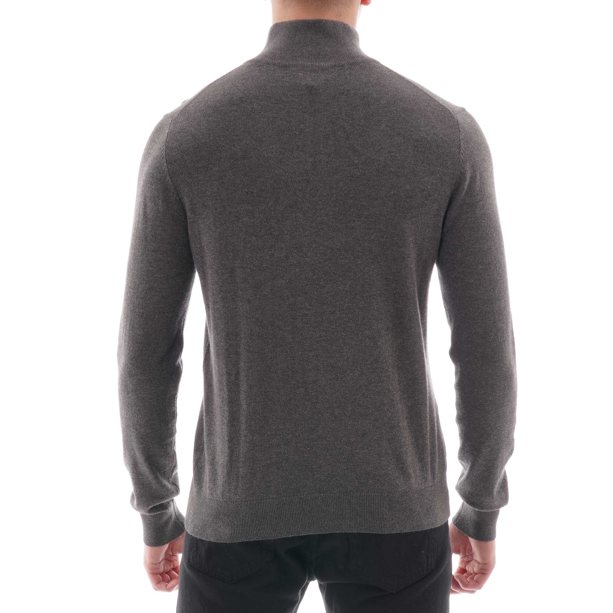 Paul Smith Pullover Zip Neck Knitwear - Dark Grey