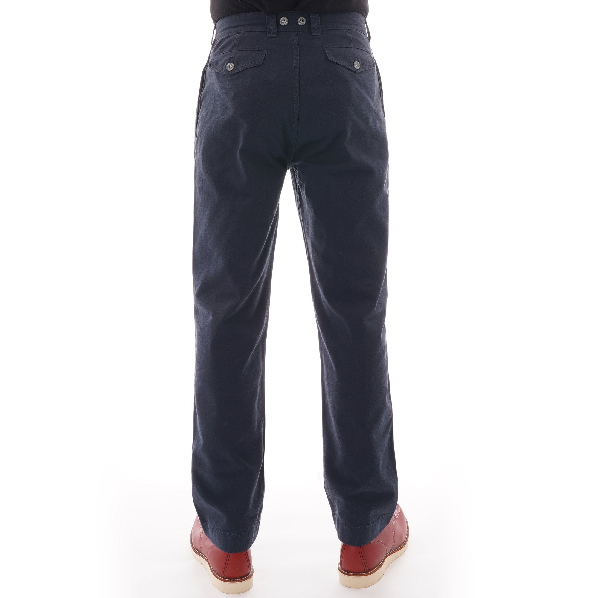 Nigel Cabourn Pleated Chino - Black Navy