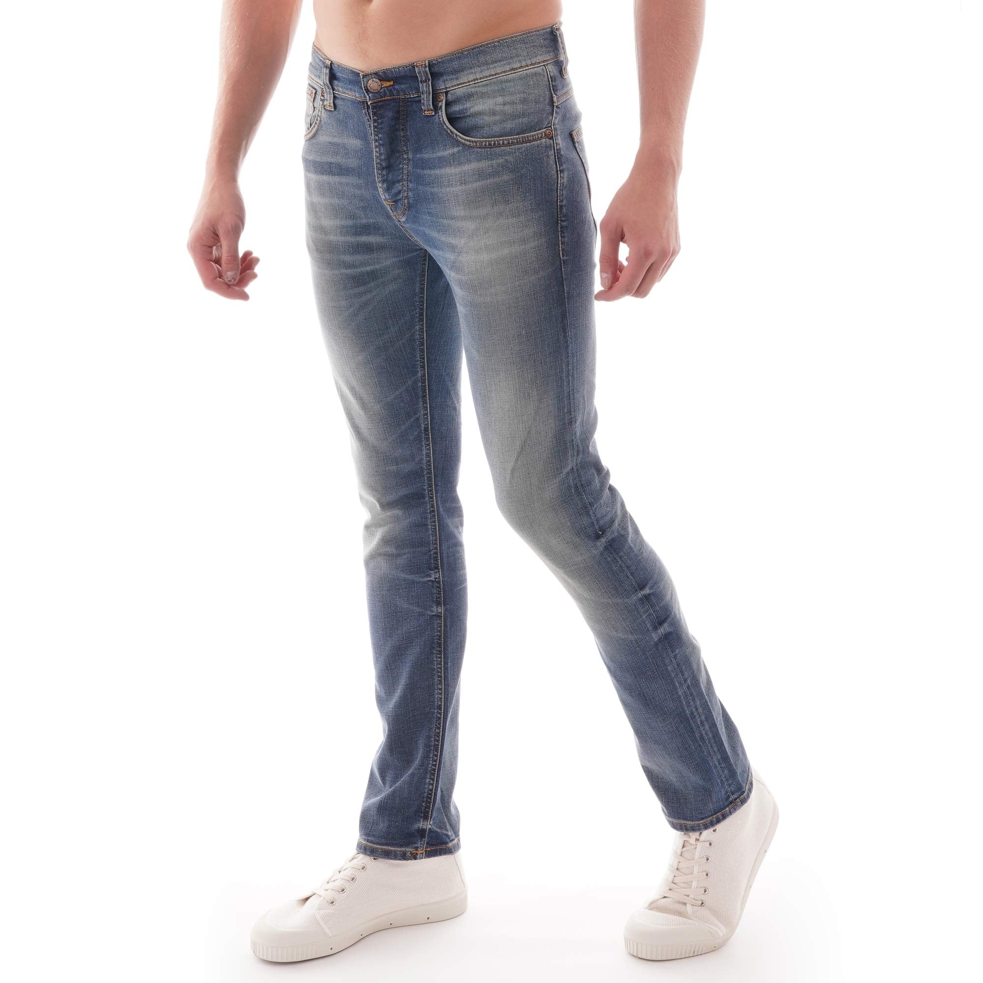 Nudie Jeans Grim Tim Denim Jeans - Worn In Broken