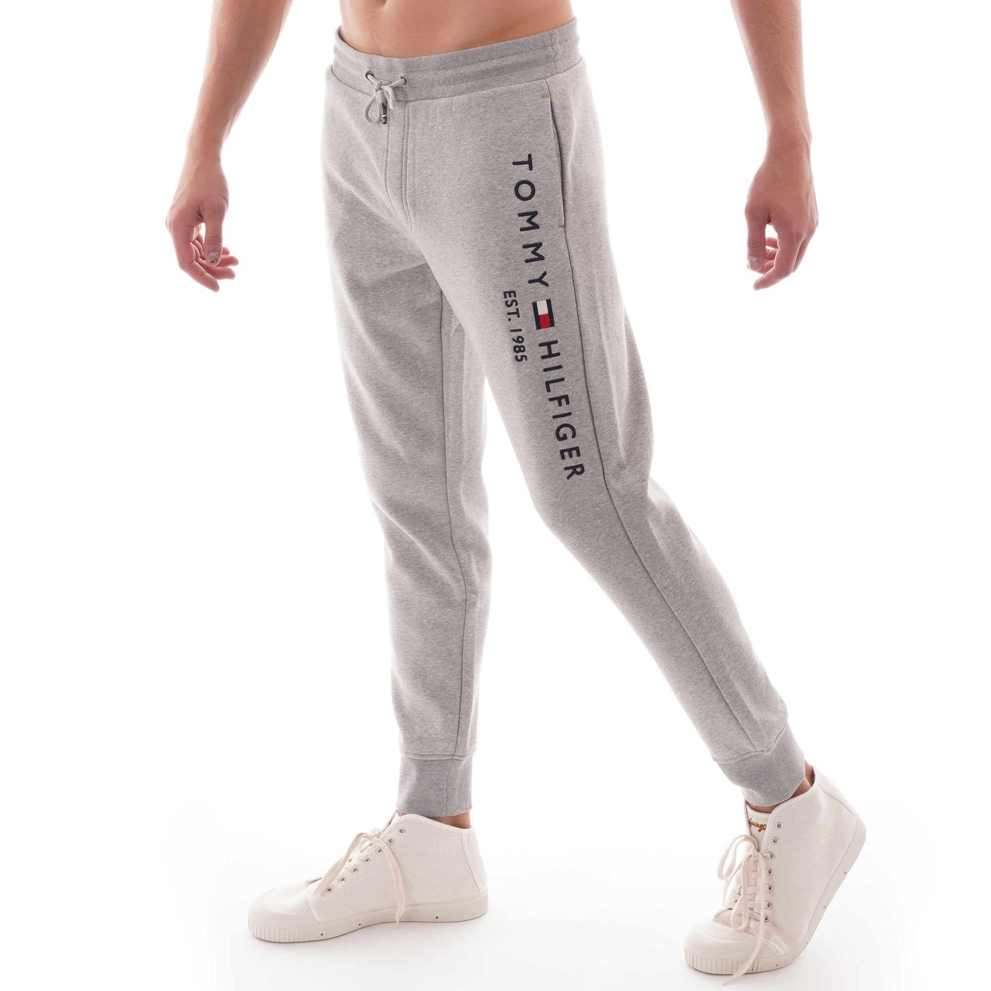Tommy Hilfiger Logo Sweat Pants - Cloud Heather