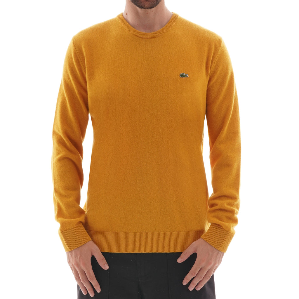 Lacoste Crew Neck Wool Jersey - Yellow