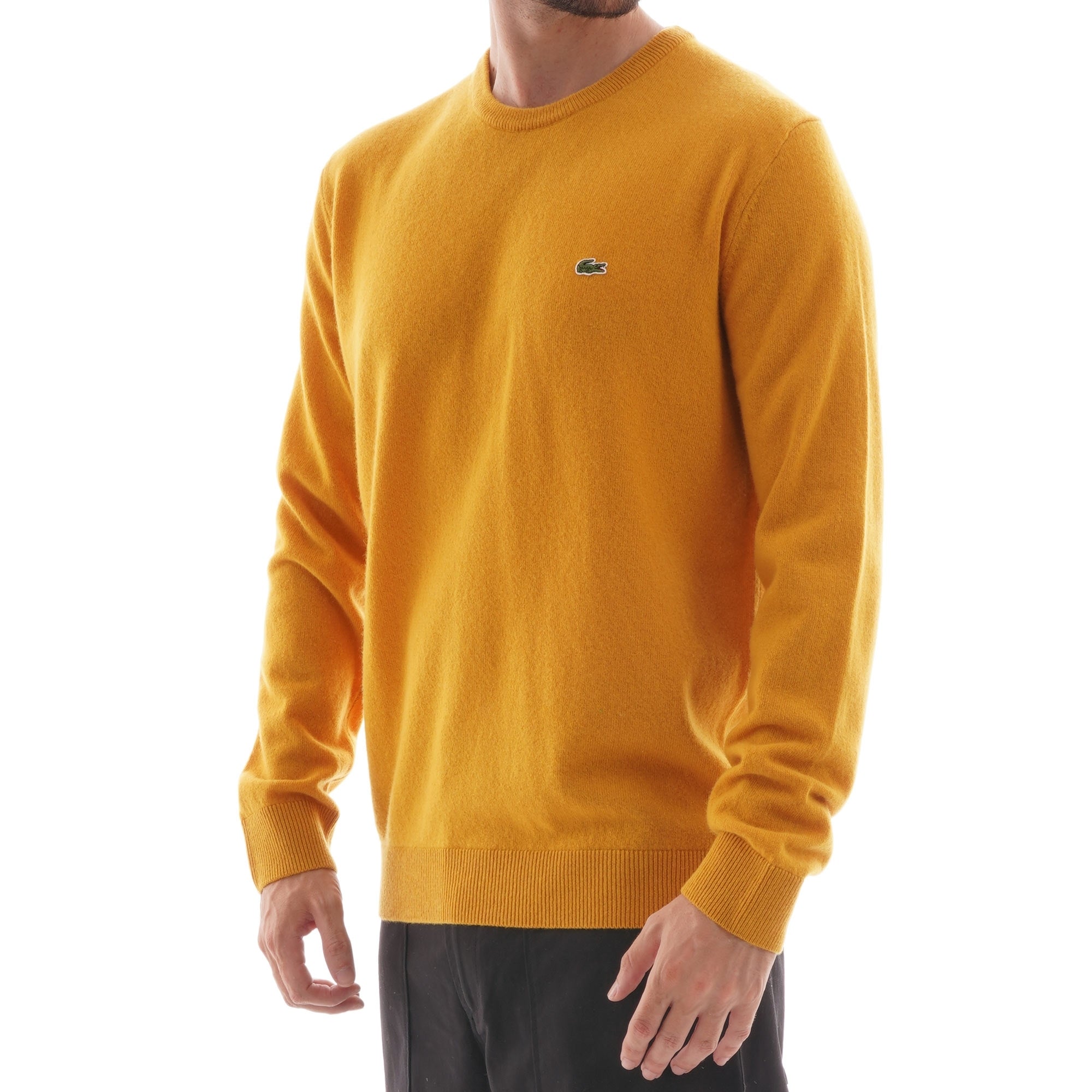 Lacoste Crew Neck Wool Jersey - Yellow