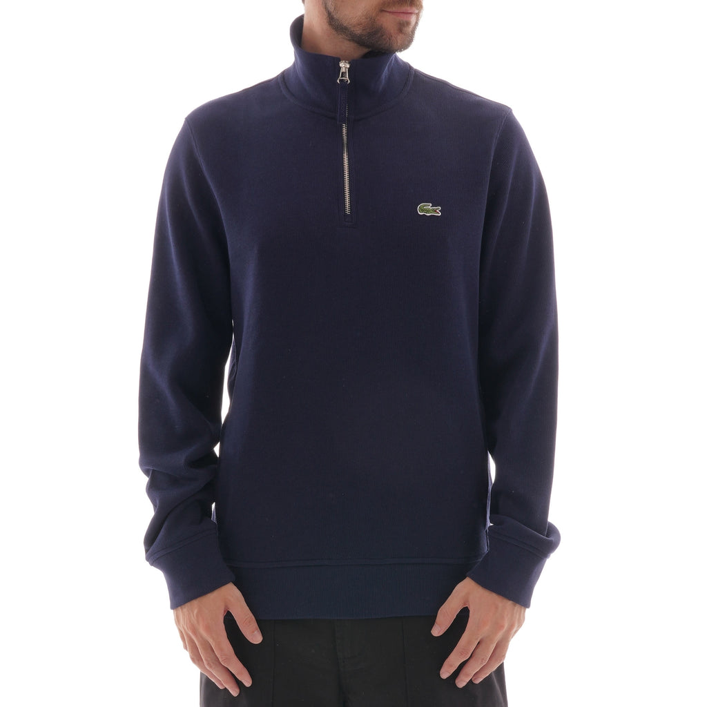 Lacoste Logo Half Zip Sweatshirt - Marine