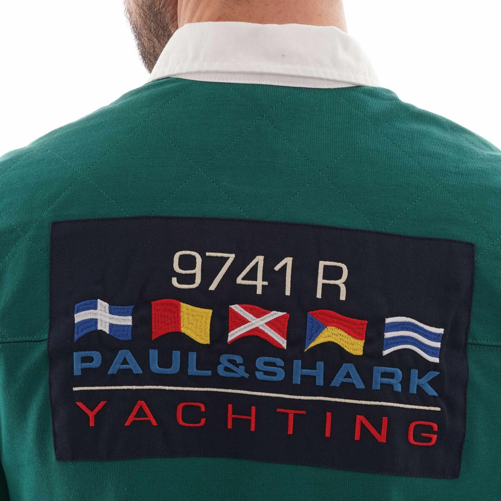 Paul and Shark Long Sleeve Polo - Green