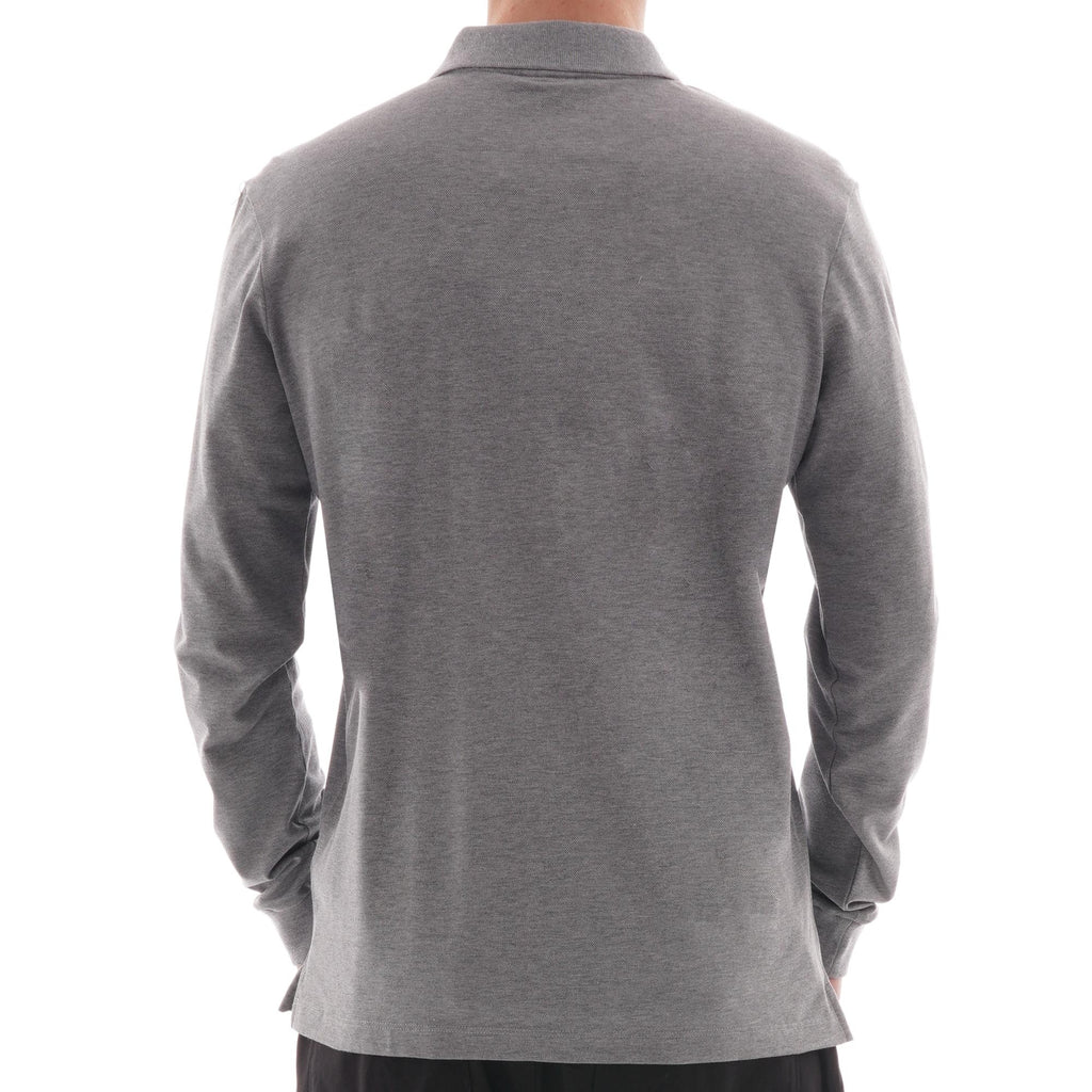 Paul and Shark Patch Long Sleeve Polo - Grey