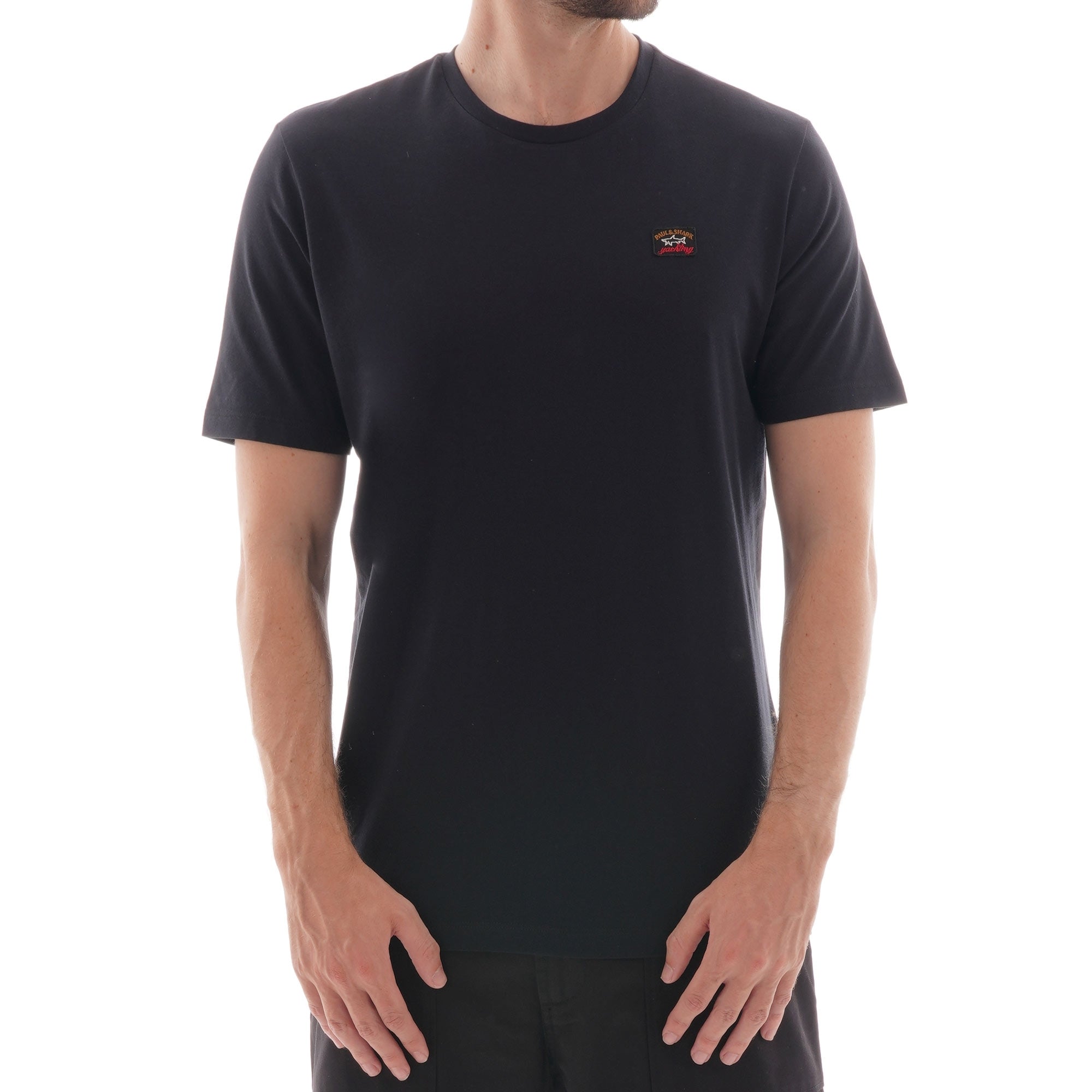 Paul and Shark Crew Neck Logo T-Shirt - Black