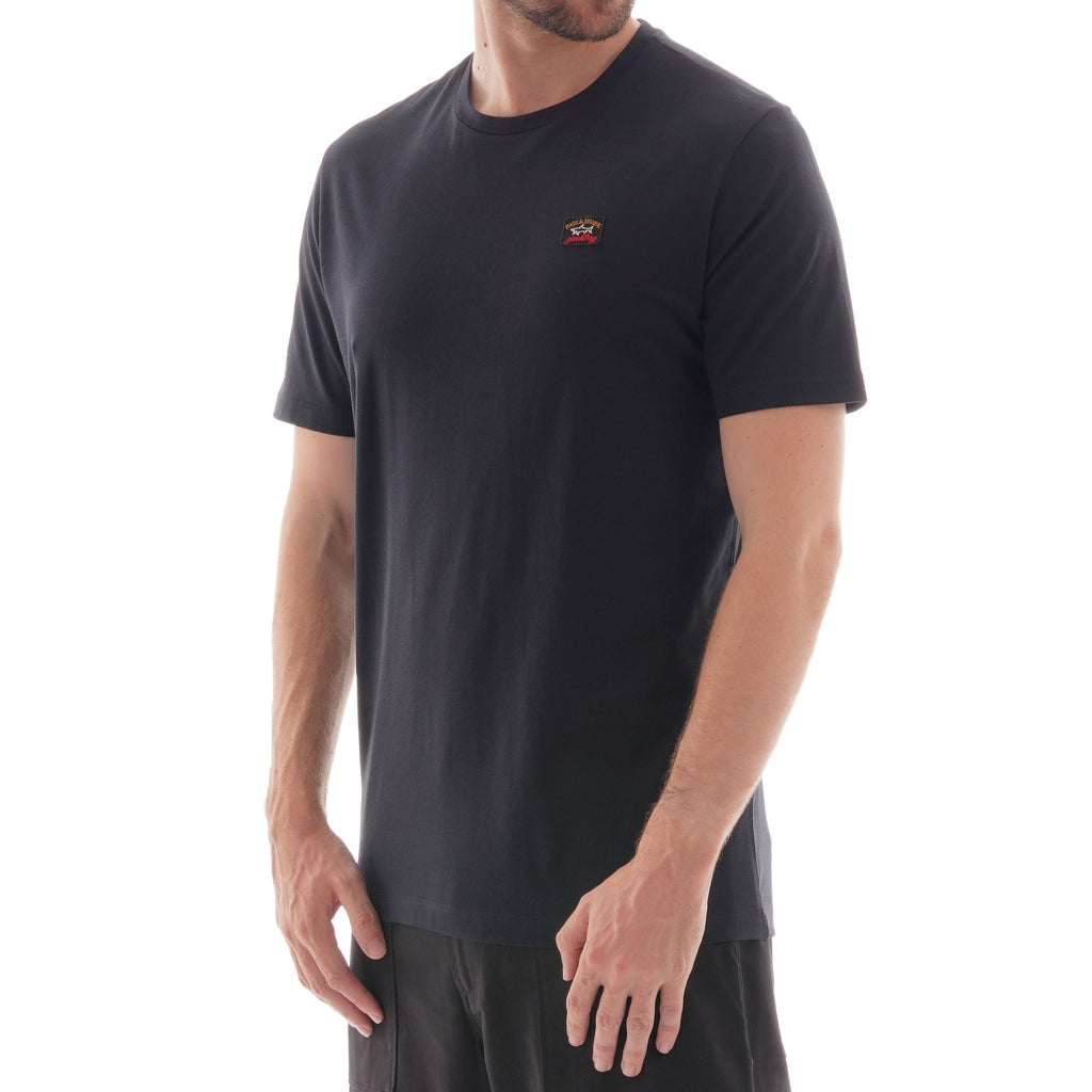 Paul and Shark Crew Neck Logo T-Shirt - Black