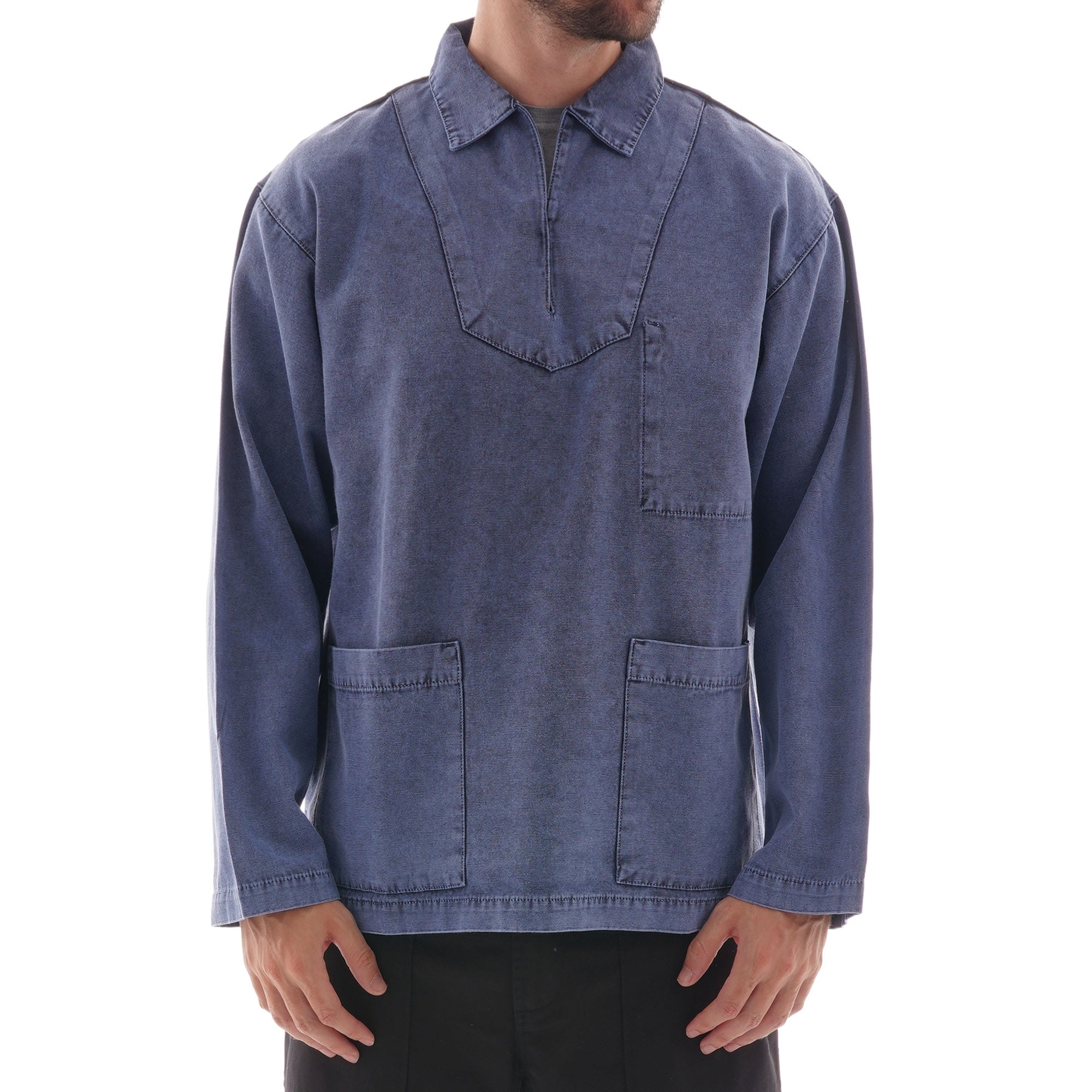 Armor Lux Denim Fishermans Smock - Blue