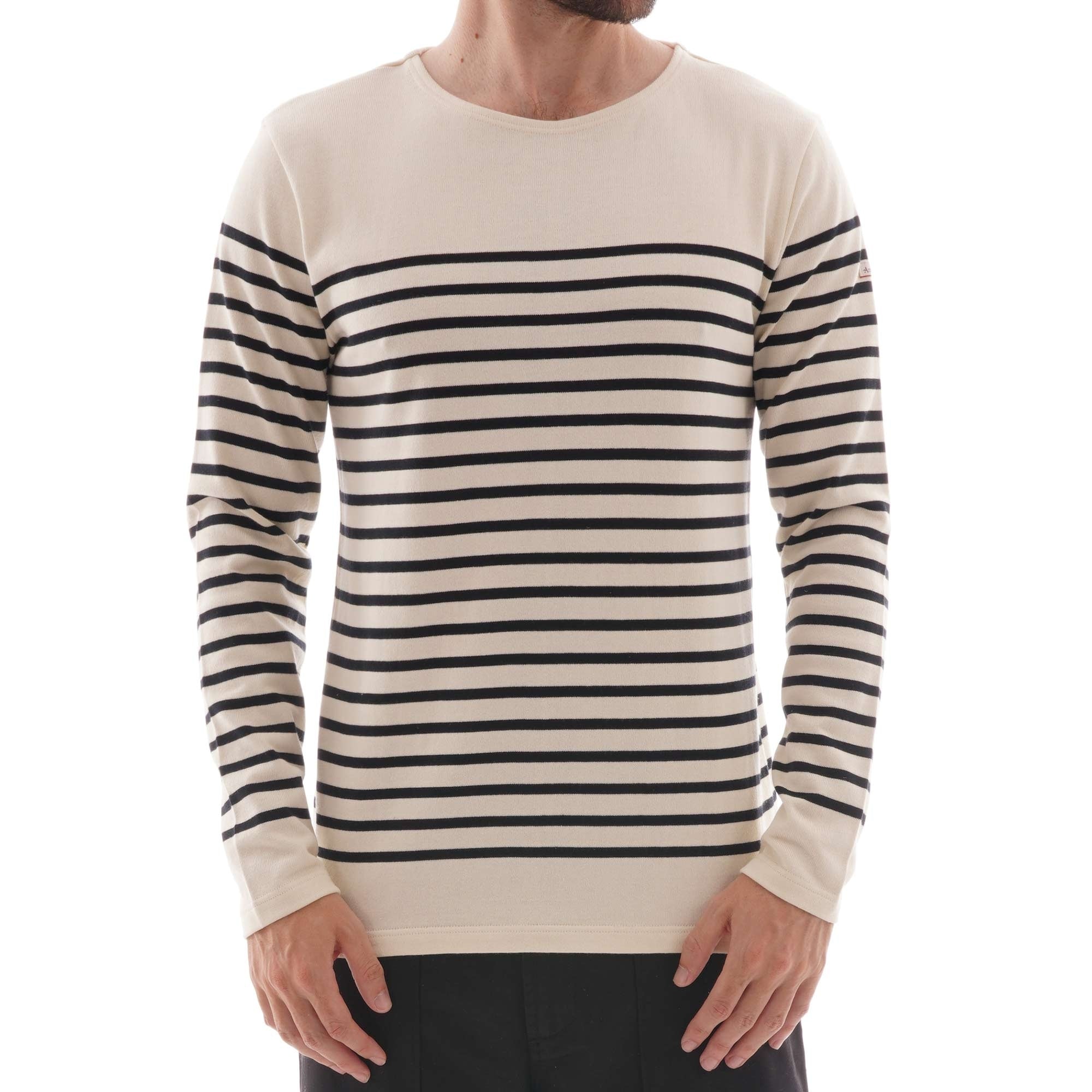 Armor Lux Breton Striped Sweatshirt - Natural/Navy