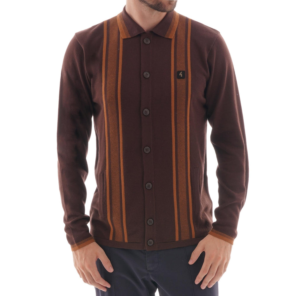Gabicci Vintage Guido Knitwear Cardigan - Cocoa