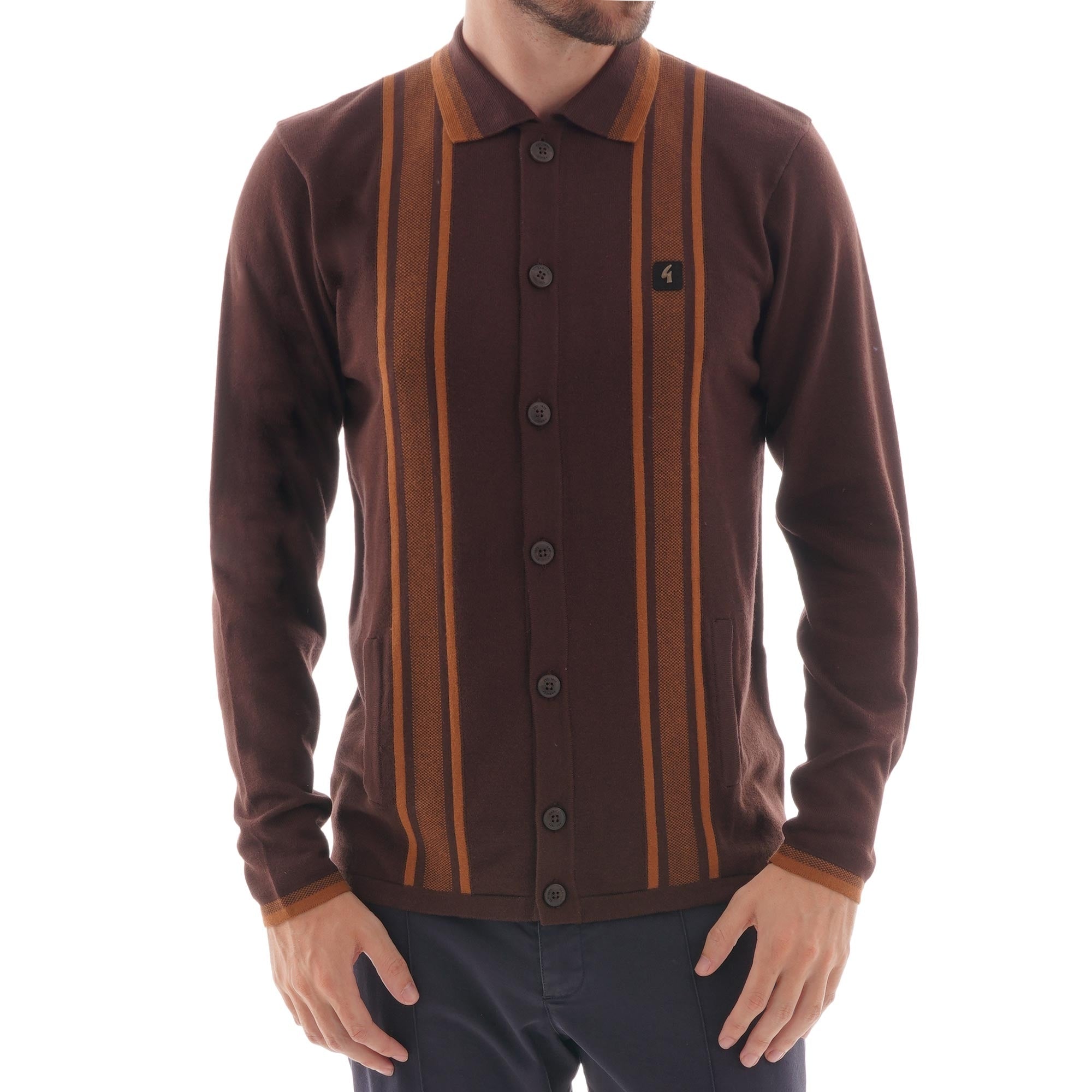 Gabicci Vintage Guido Knitwear Cardigan - Cocoa