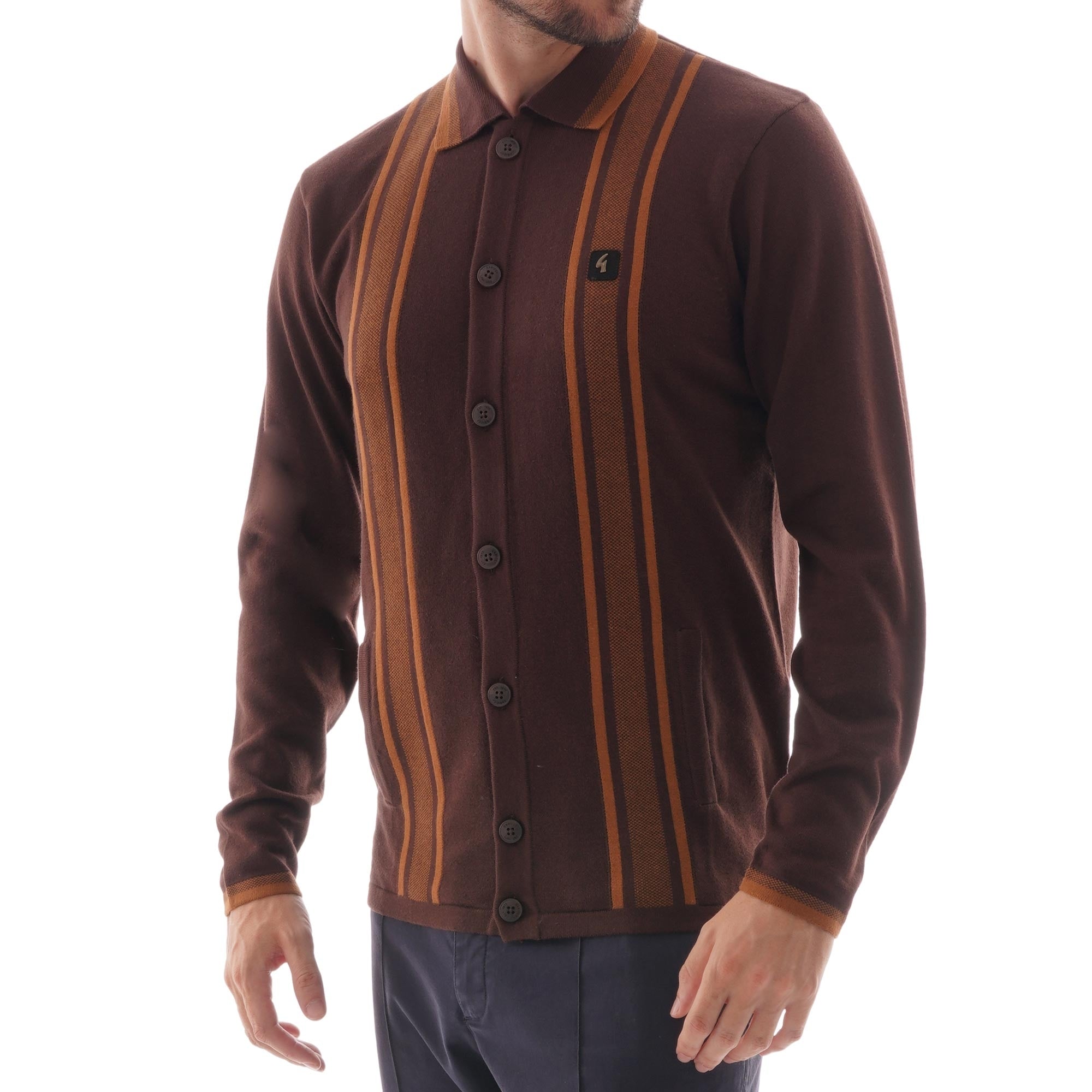 Gabicci Vintage Guido Knitwear Cardigan - Cocoa