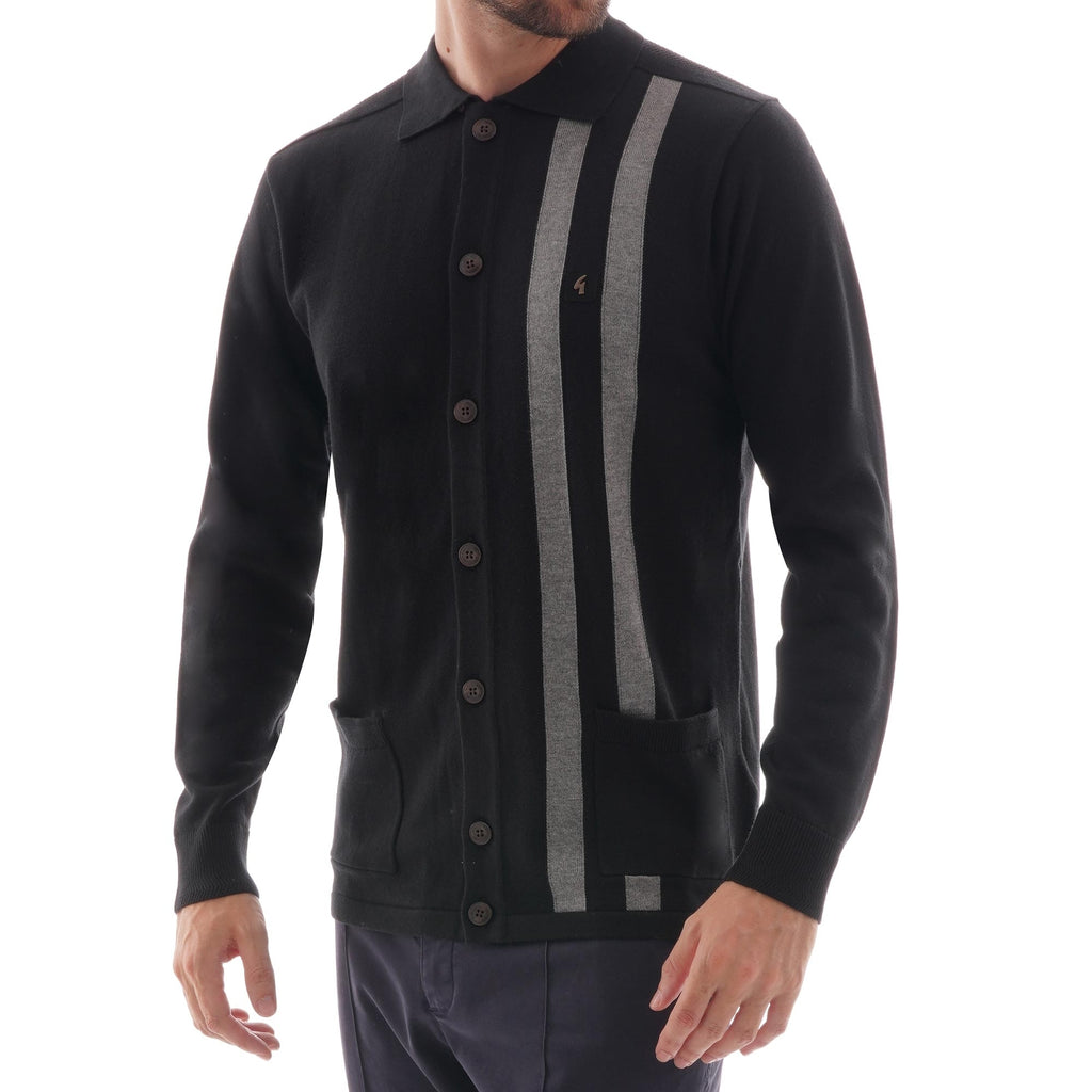 Gabicci Vintage Moby Knitted Cardigan - Black