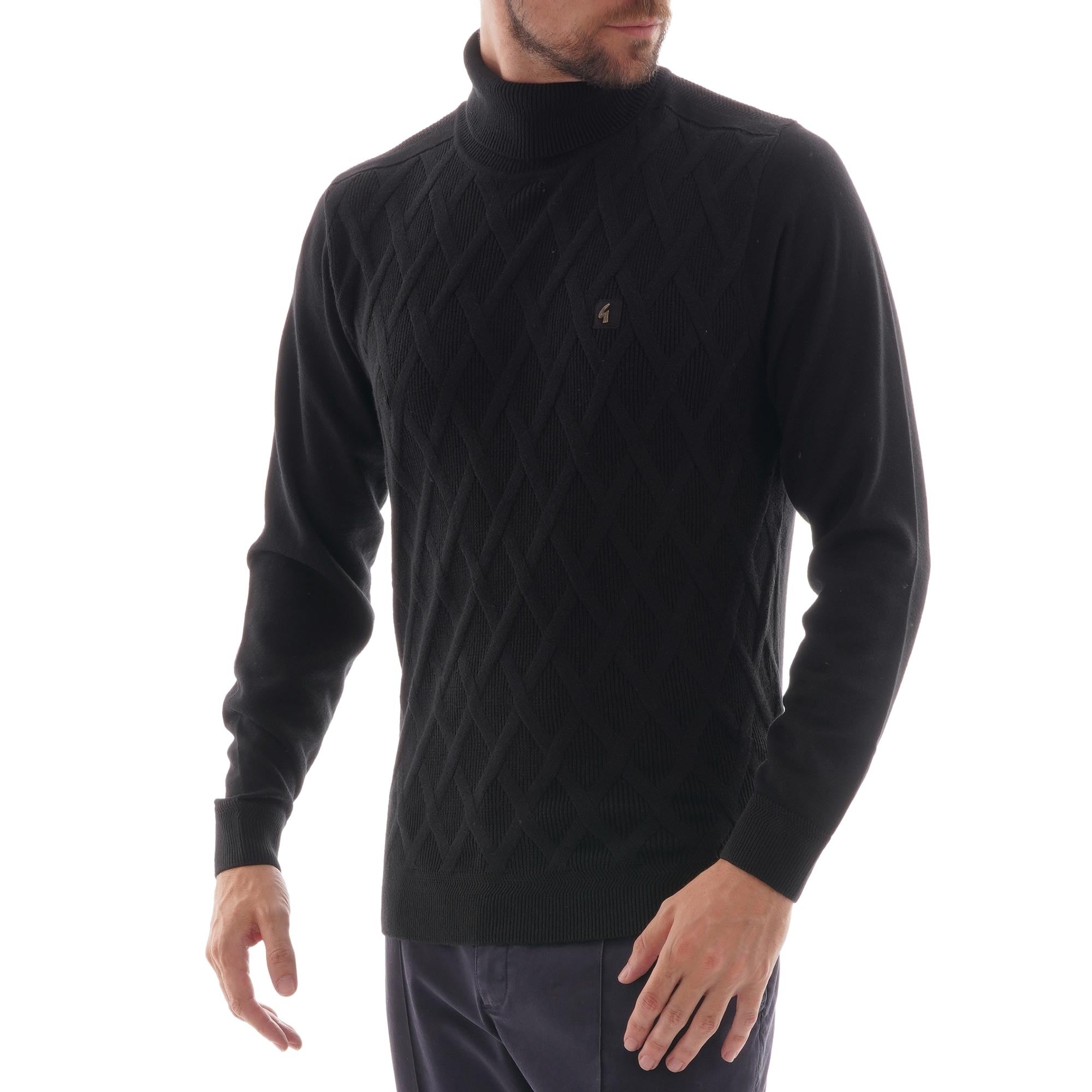 Gabicci Vintage Coaster Turtle Neck Jumper - Black