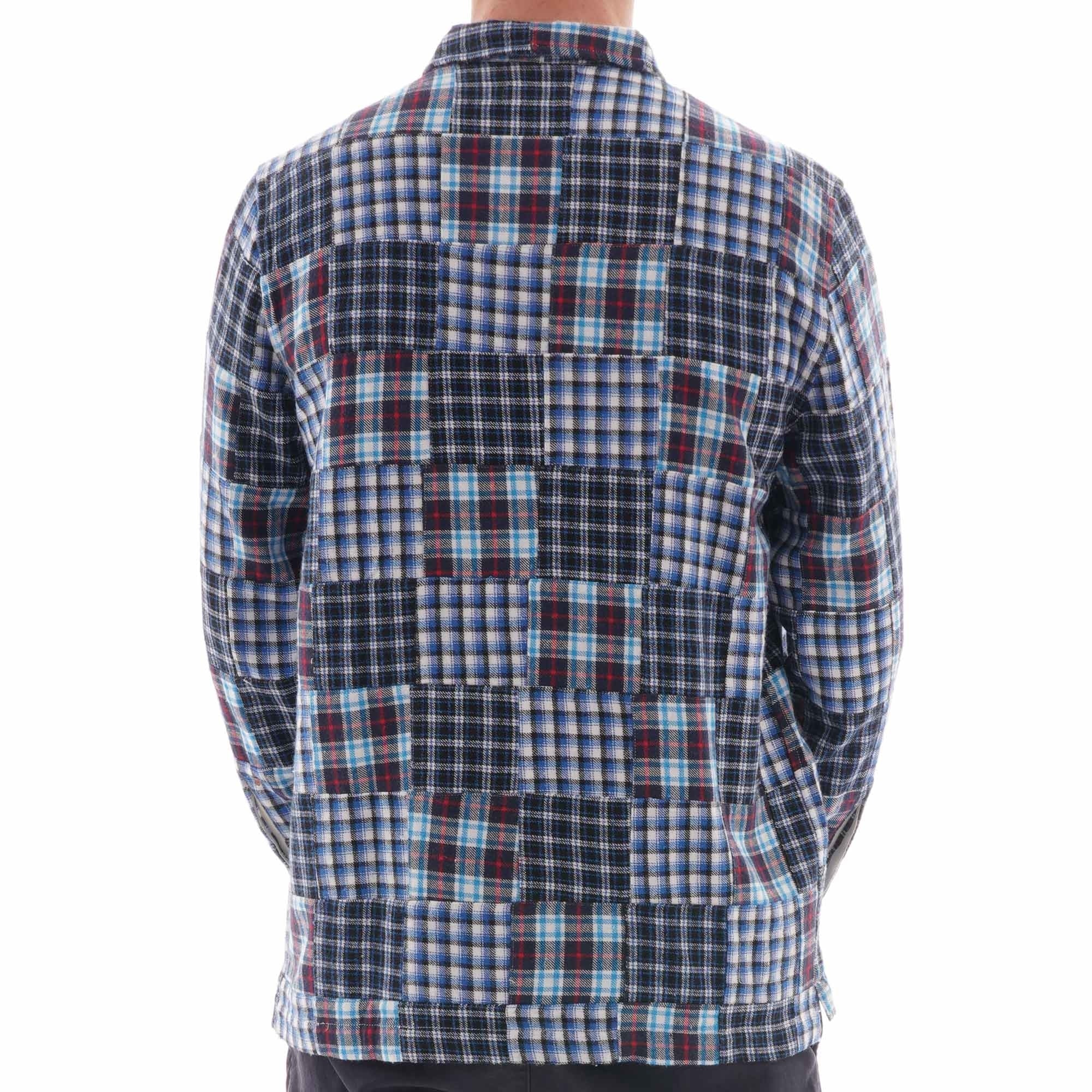 Universal Works Brushed Patchwork Garage Shirt II - Blue
