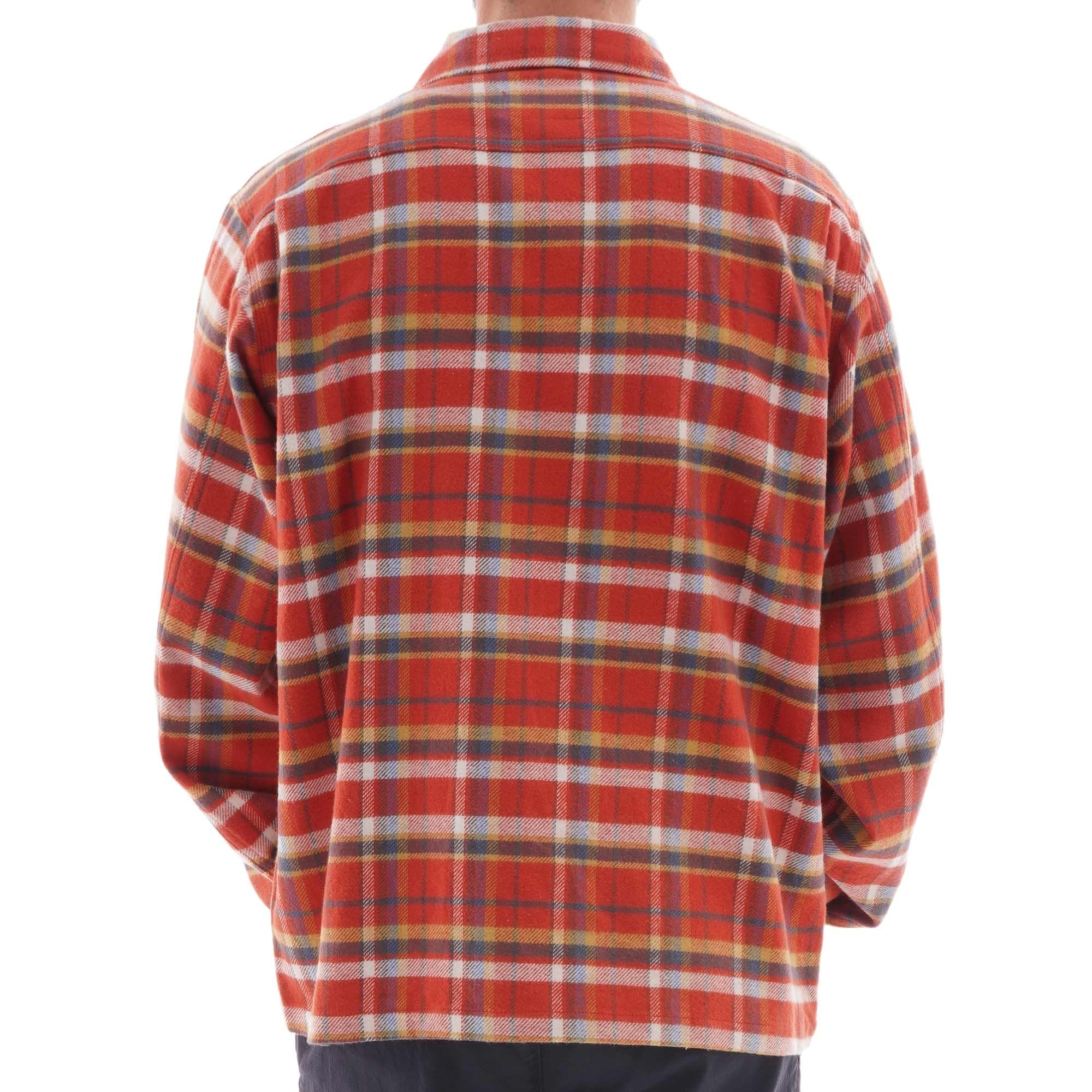 Nigel Cabourn Lybro USMC Flannel Overshirt - Orange Check