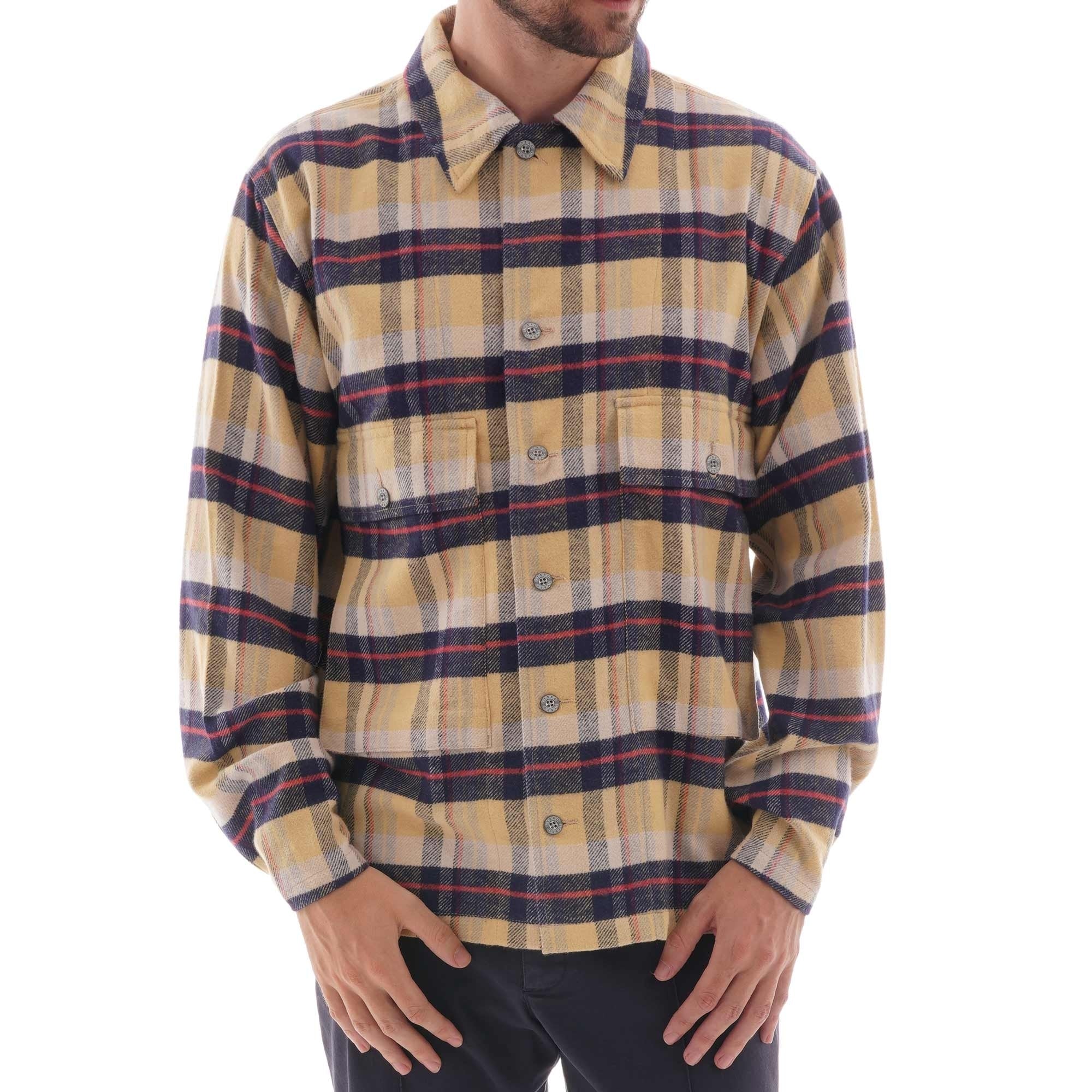Nigel Cabourn Lybro USMC Flannel Overshirt - Yellow Check