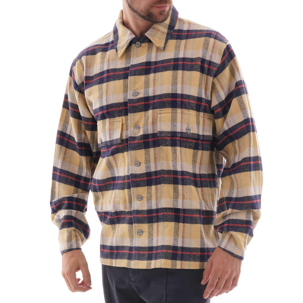 Nigel Cabourn Lybro USMC Flannel Overshirt - Yellow Check