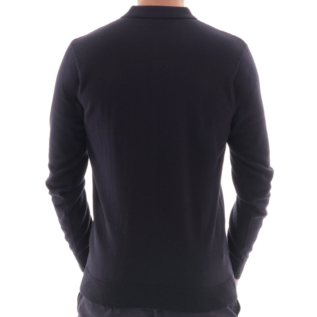 Gabicci Vintage Striped Knitted Polo Shirt - Navy
