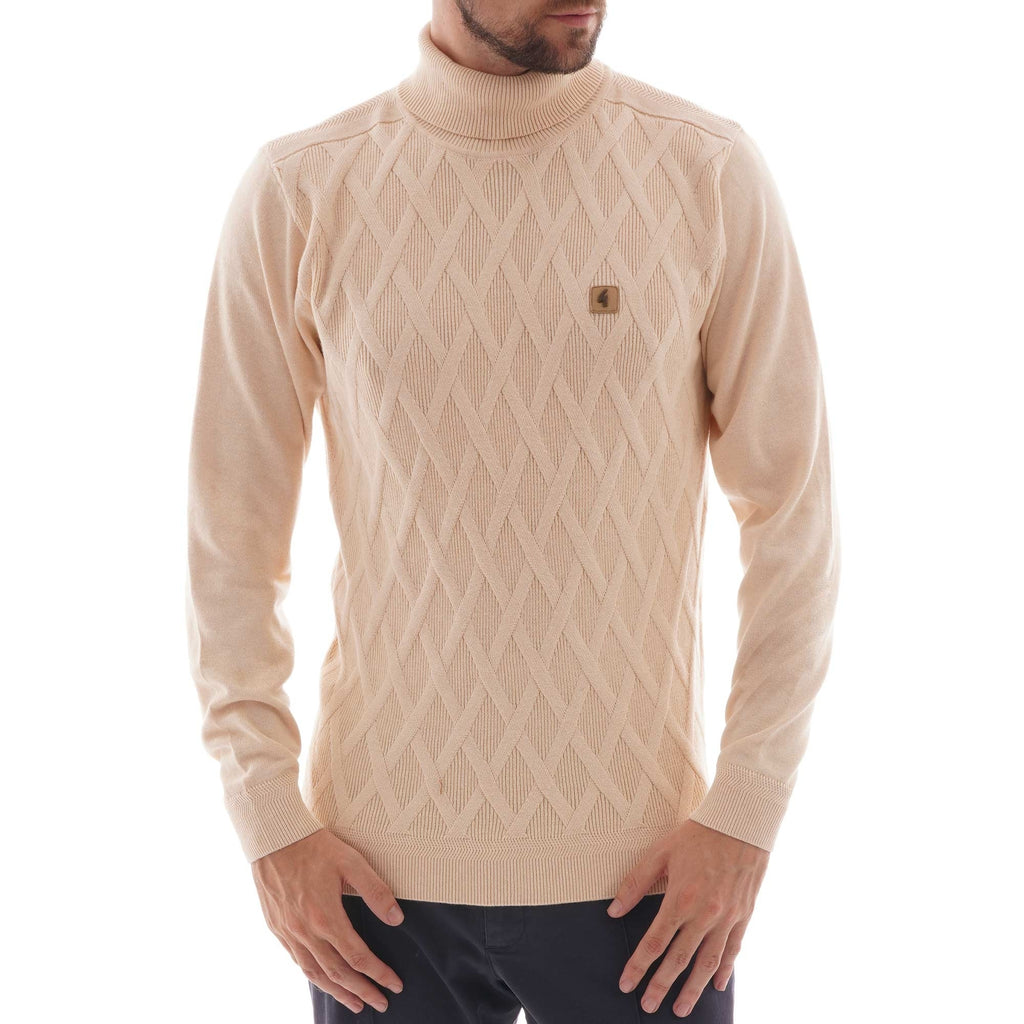 Gabicci Vintage Mock Turtle Neck Jumper - Oat