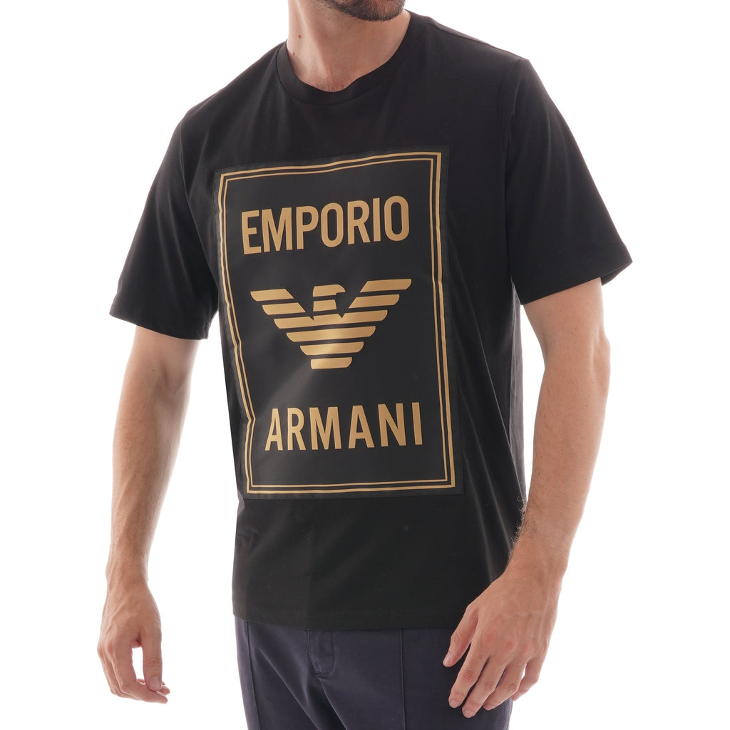 Emporio Armani Block Logo T-Shirt - Nero