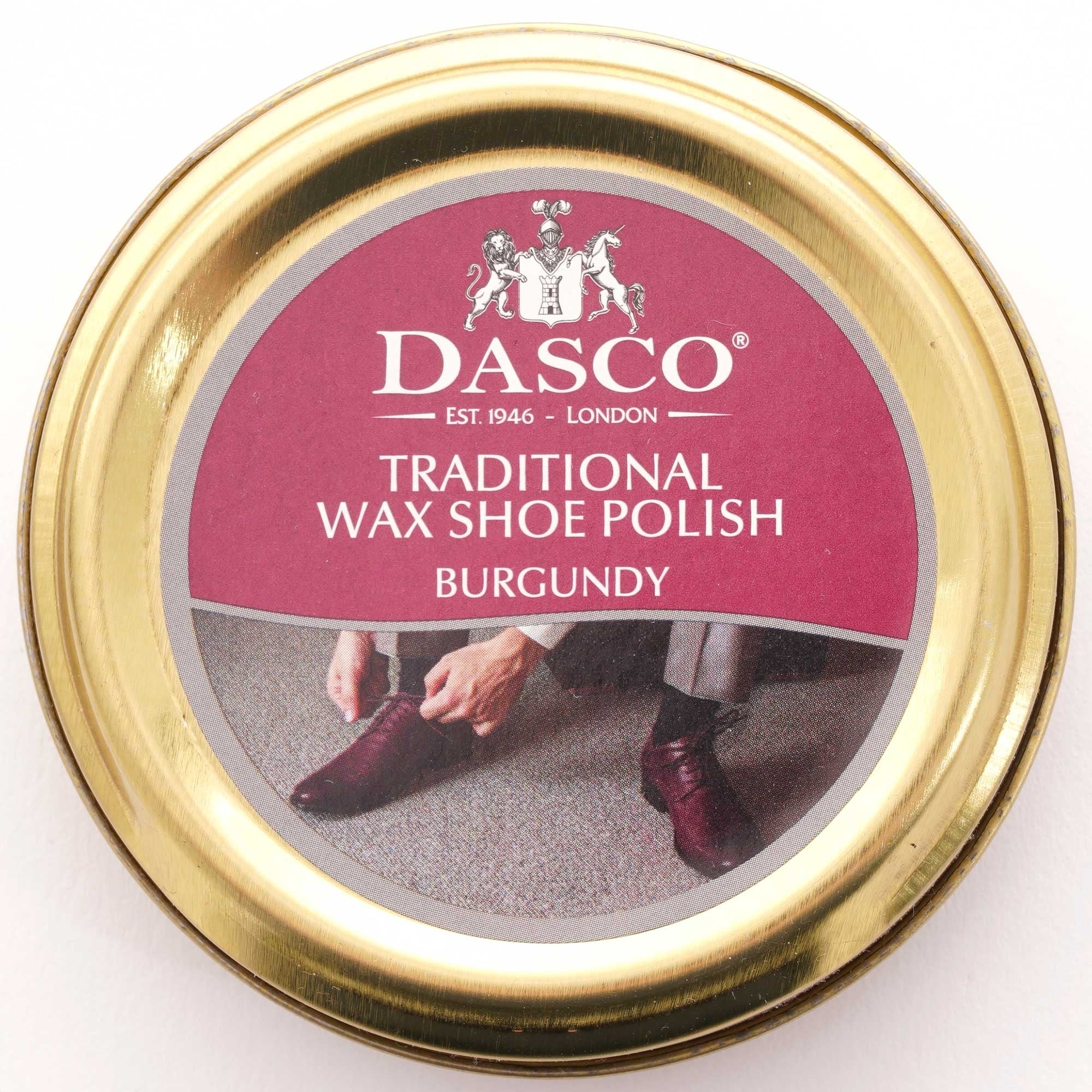 Dasco Shoecare Traditional Wax Shoe Polish - Burgundy