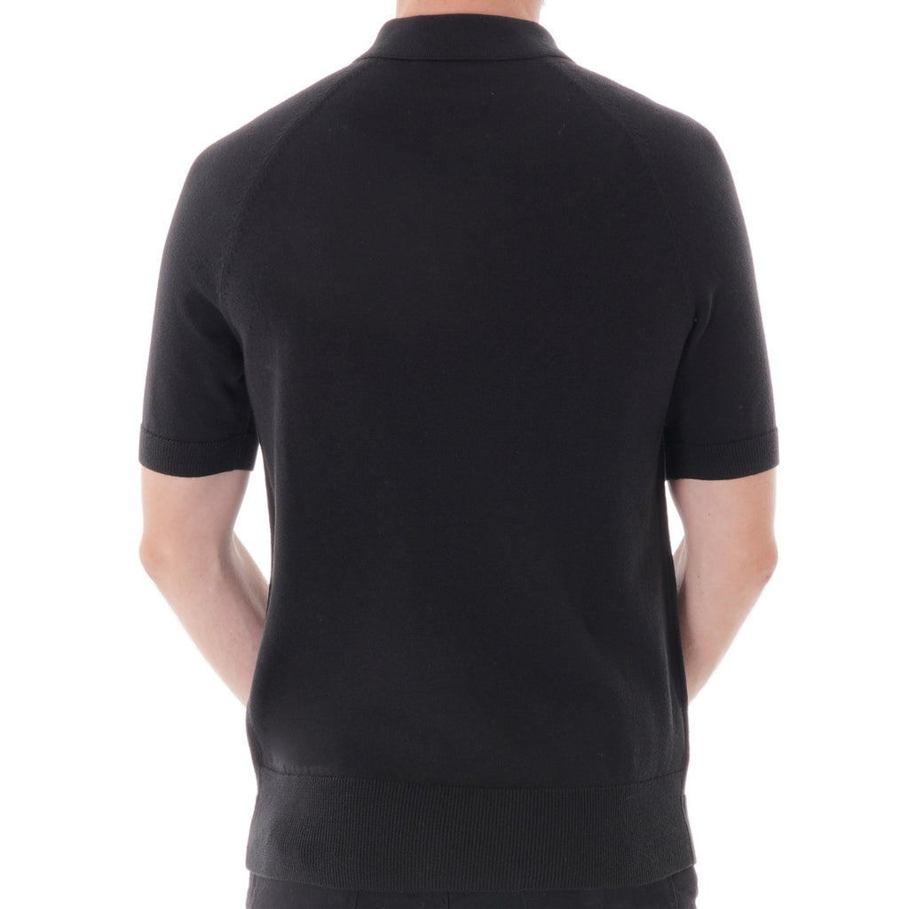 Fred Perry Textured Knit Polo - Black