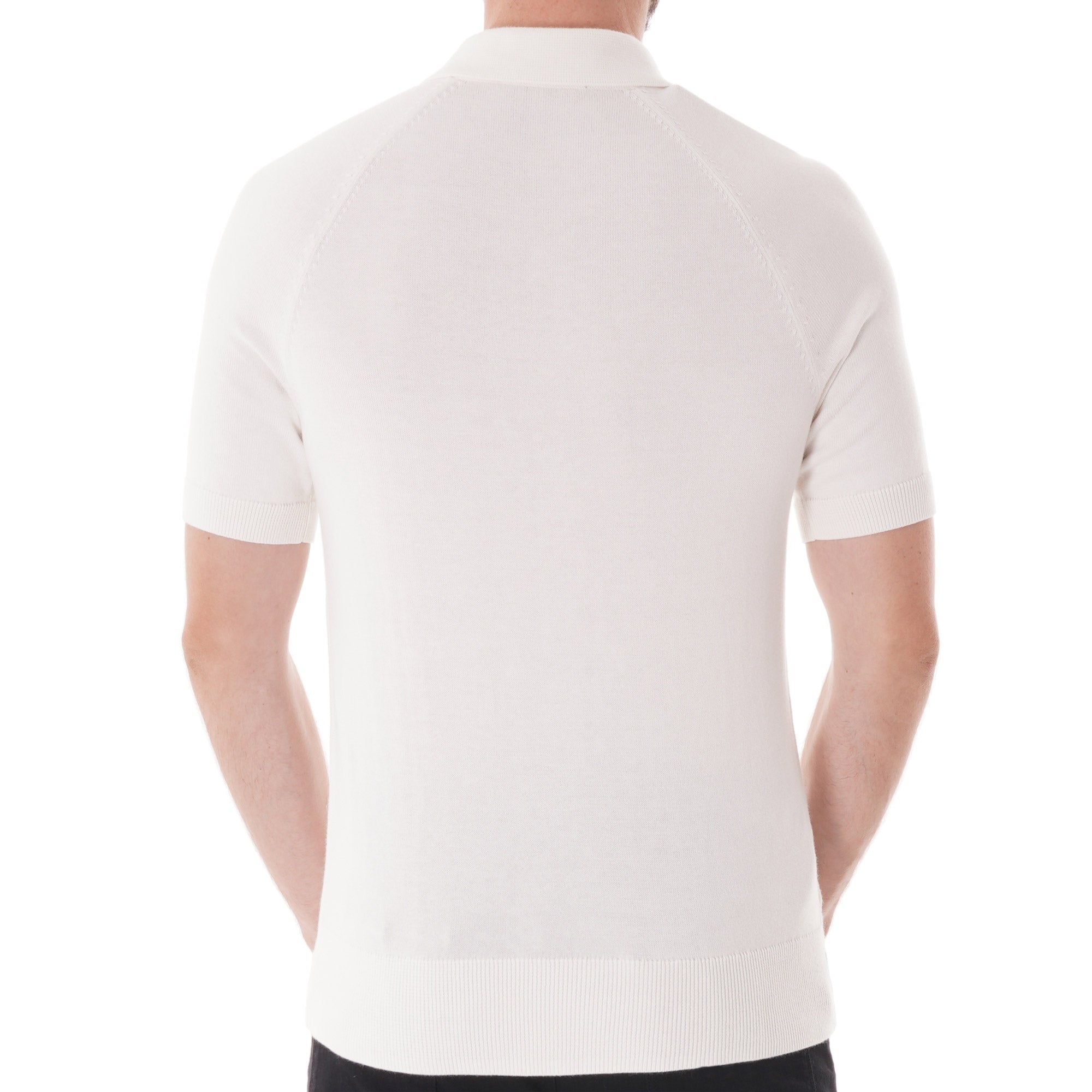 Fred Perry Textured Knit Polo - Snow White