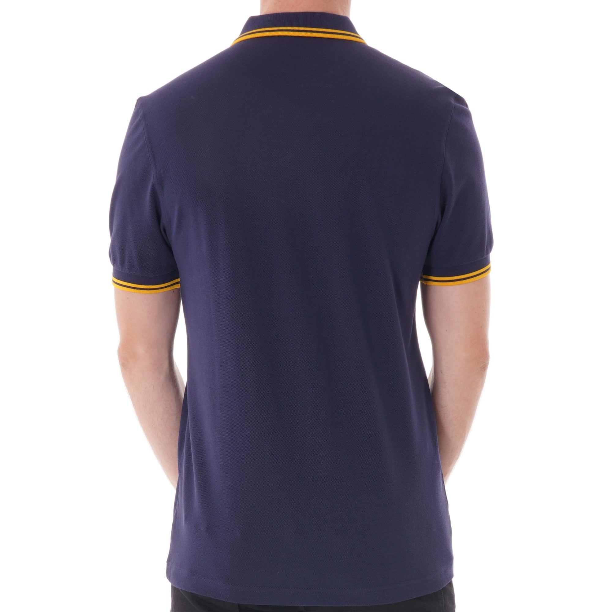 Fred Perry Twin Tipped Polo - Carbon Blue and Yellow
