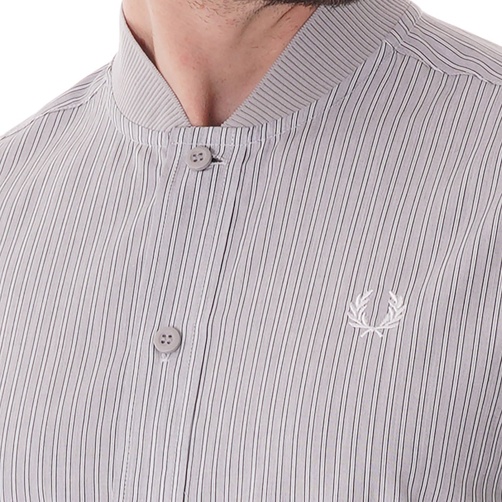 Fred Perry Striped Bomber - Grey