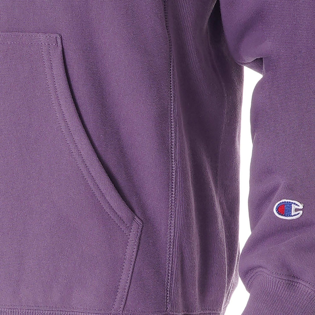 Champion Small Script Logo Reverse Weave Hoodie - Lilac
