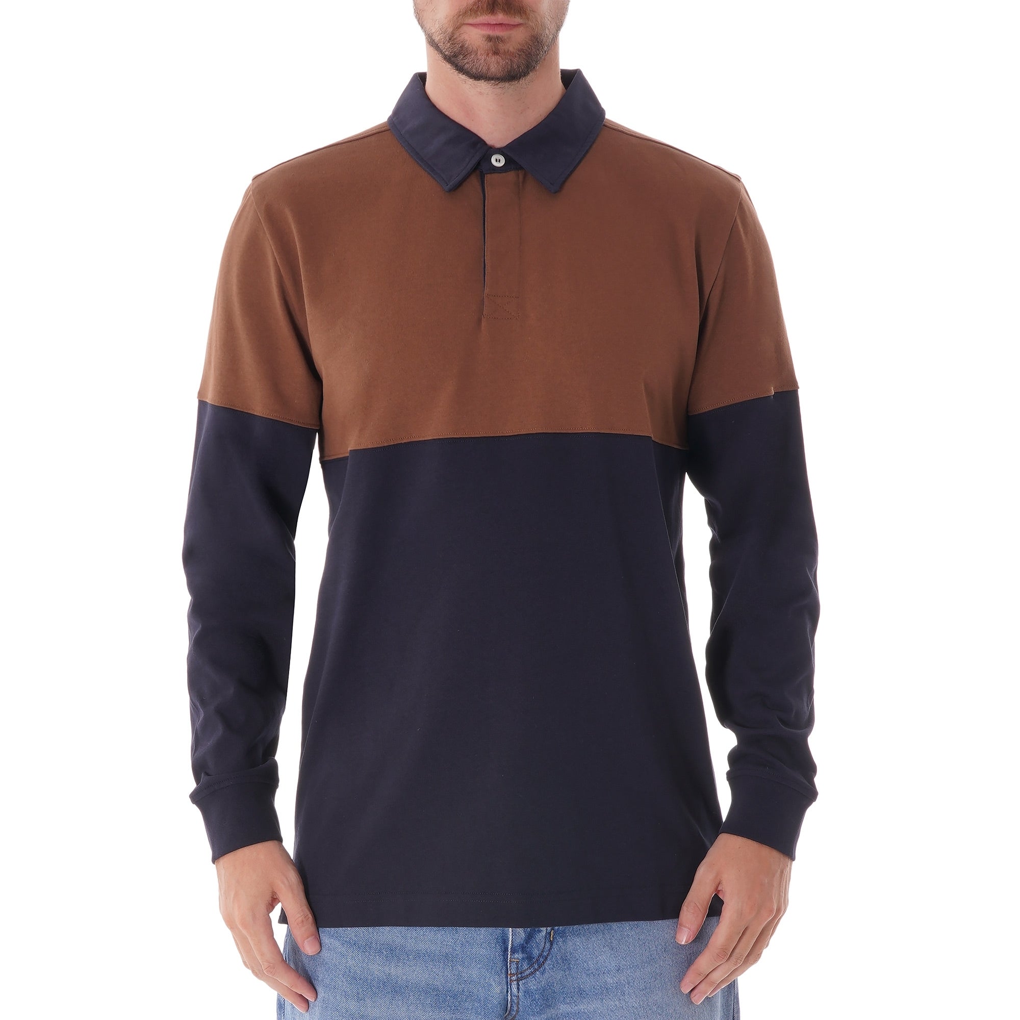 Norse Projects Ruben Polo Colour block top - Duck
